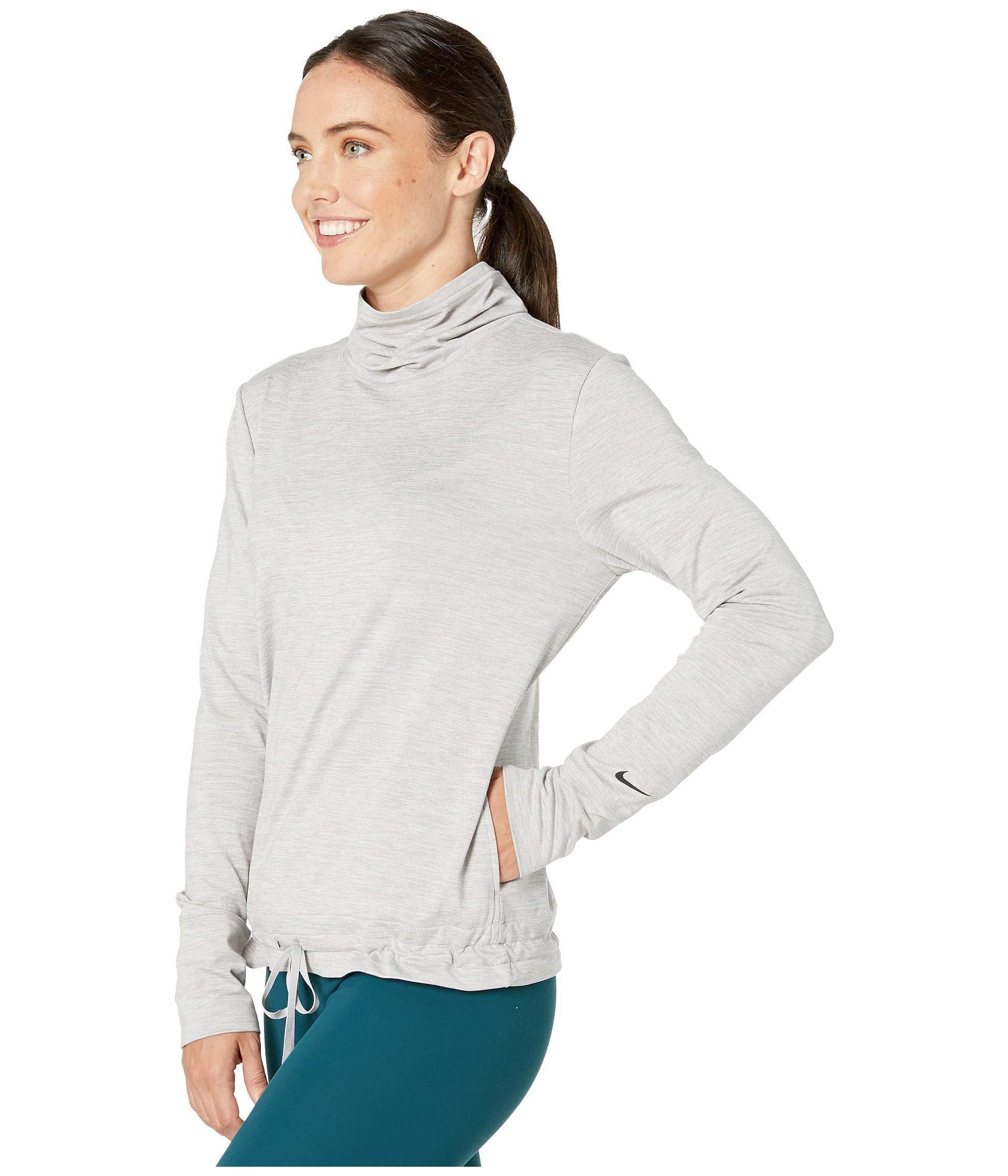 Nike Synthetic Yoga Collection Funnel Coverup in Gray Lyst