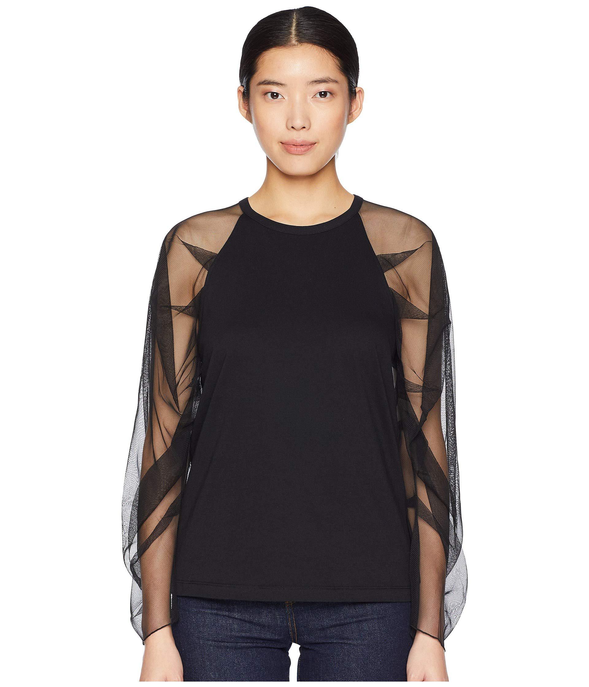 see by chloe sheer sleeve top