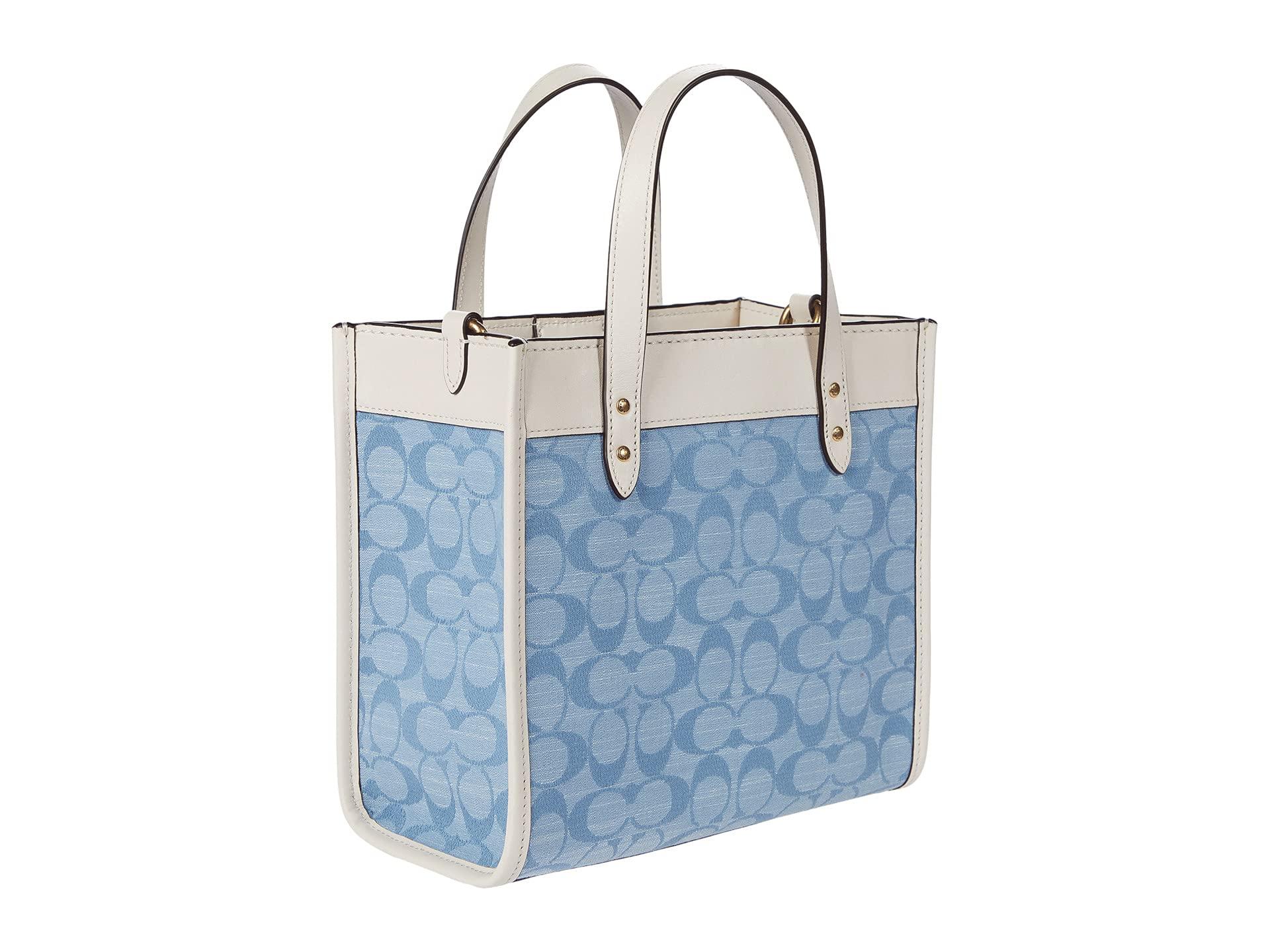 Bluette Denim Handbag With Jacquard Logo