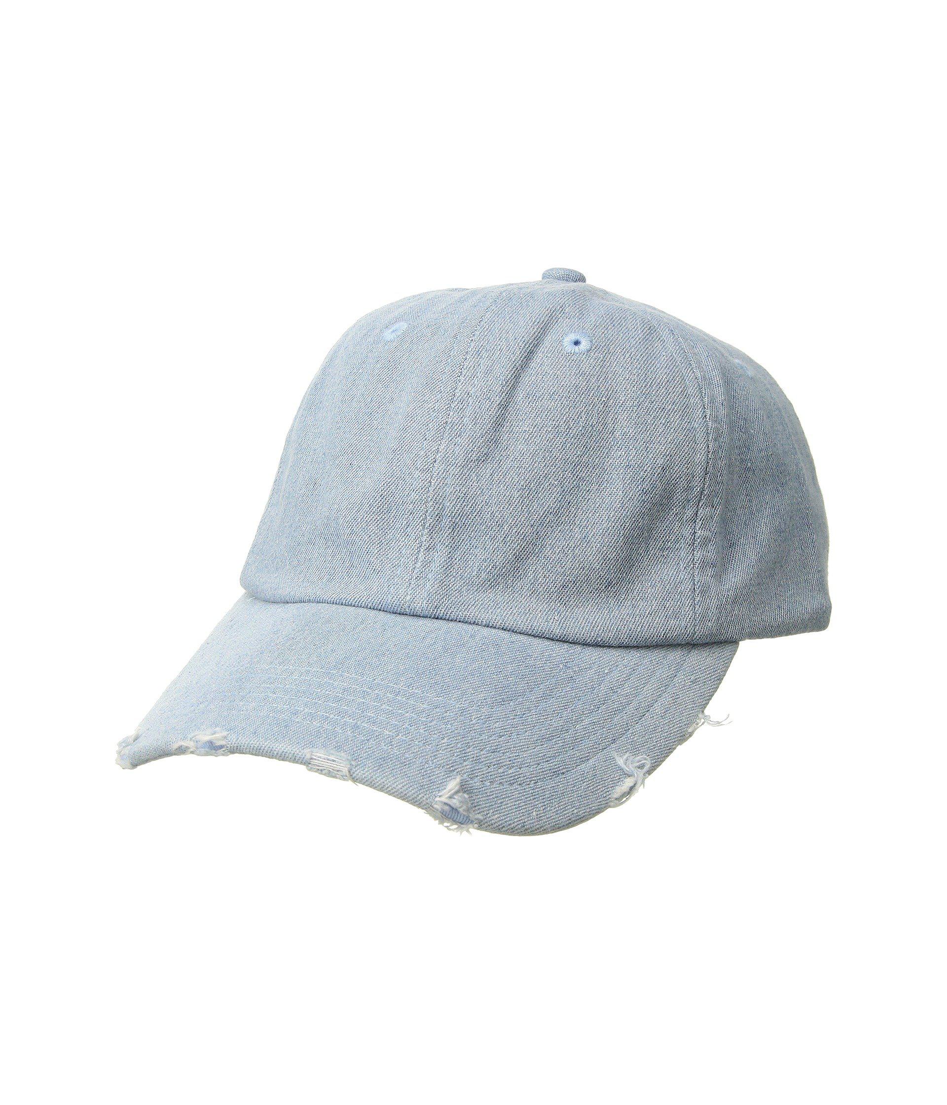 San Diego Hat Company Cth4164 Denim Distressed Brim Baseball Cap (denim
