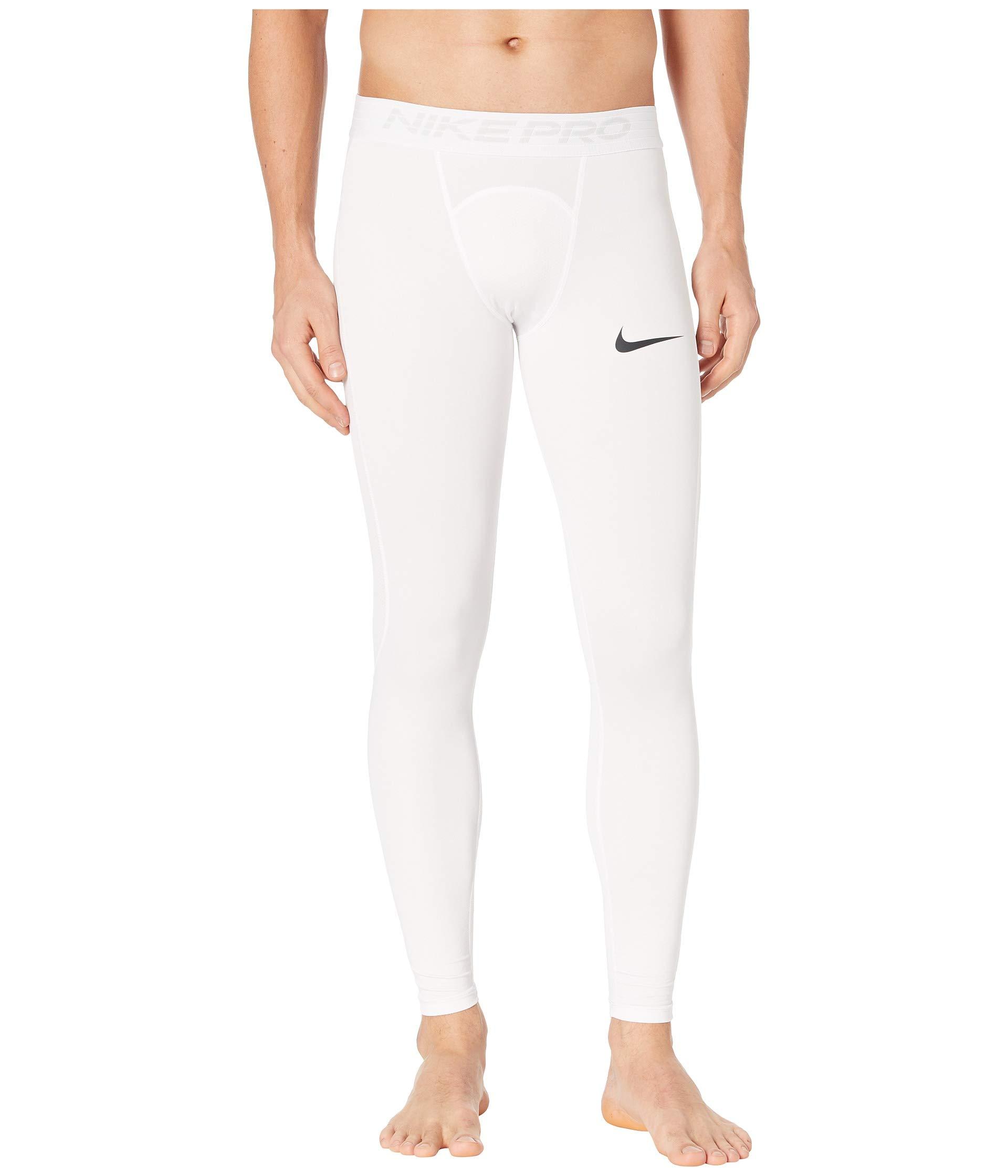 Nike Synthetic Pro Tights in White for Men - Lyst