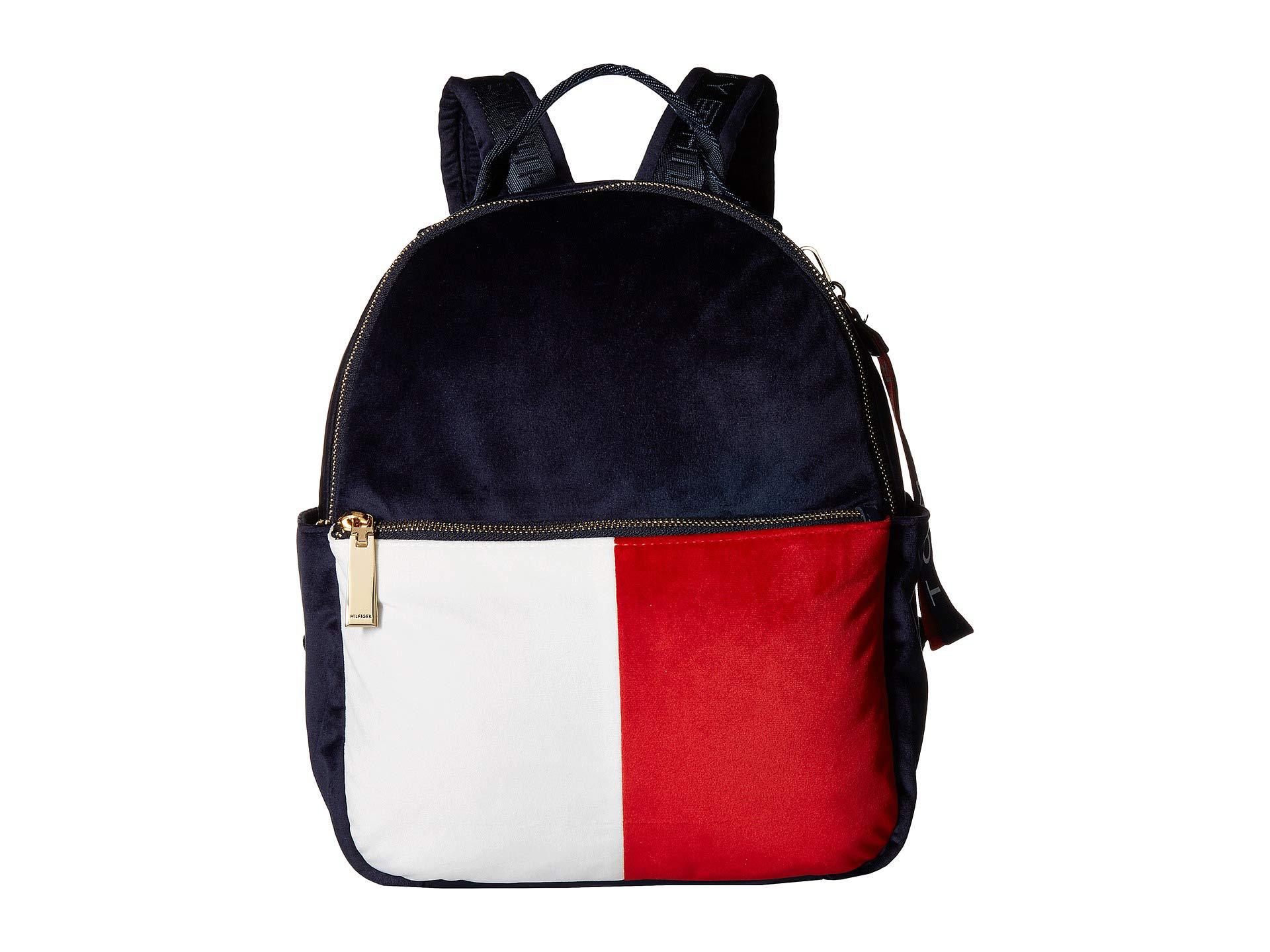 tommy hilfiger velvet backpack