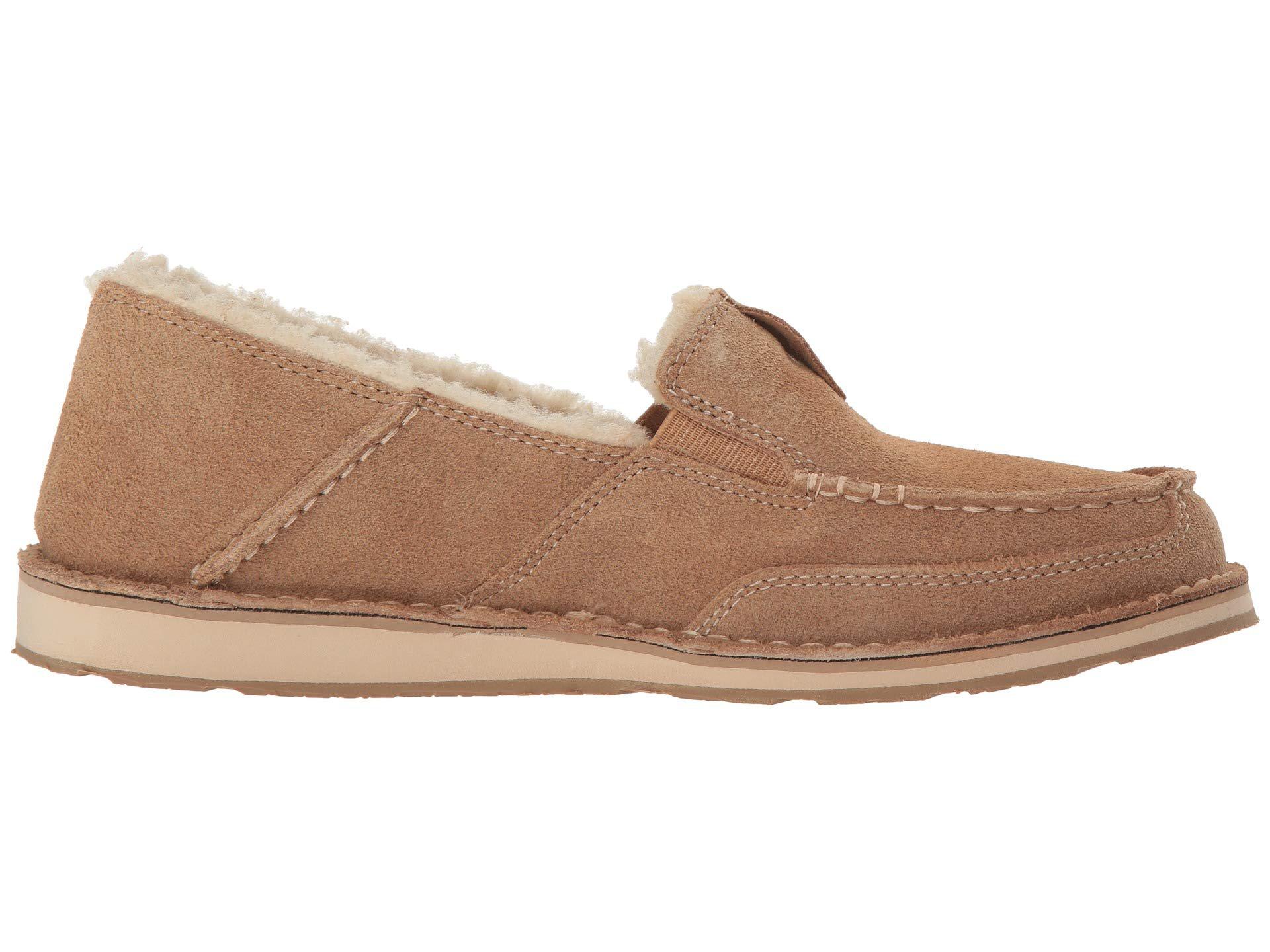 women brown slip on shoes