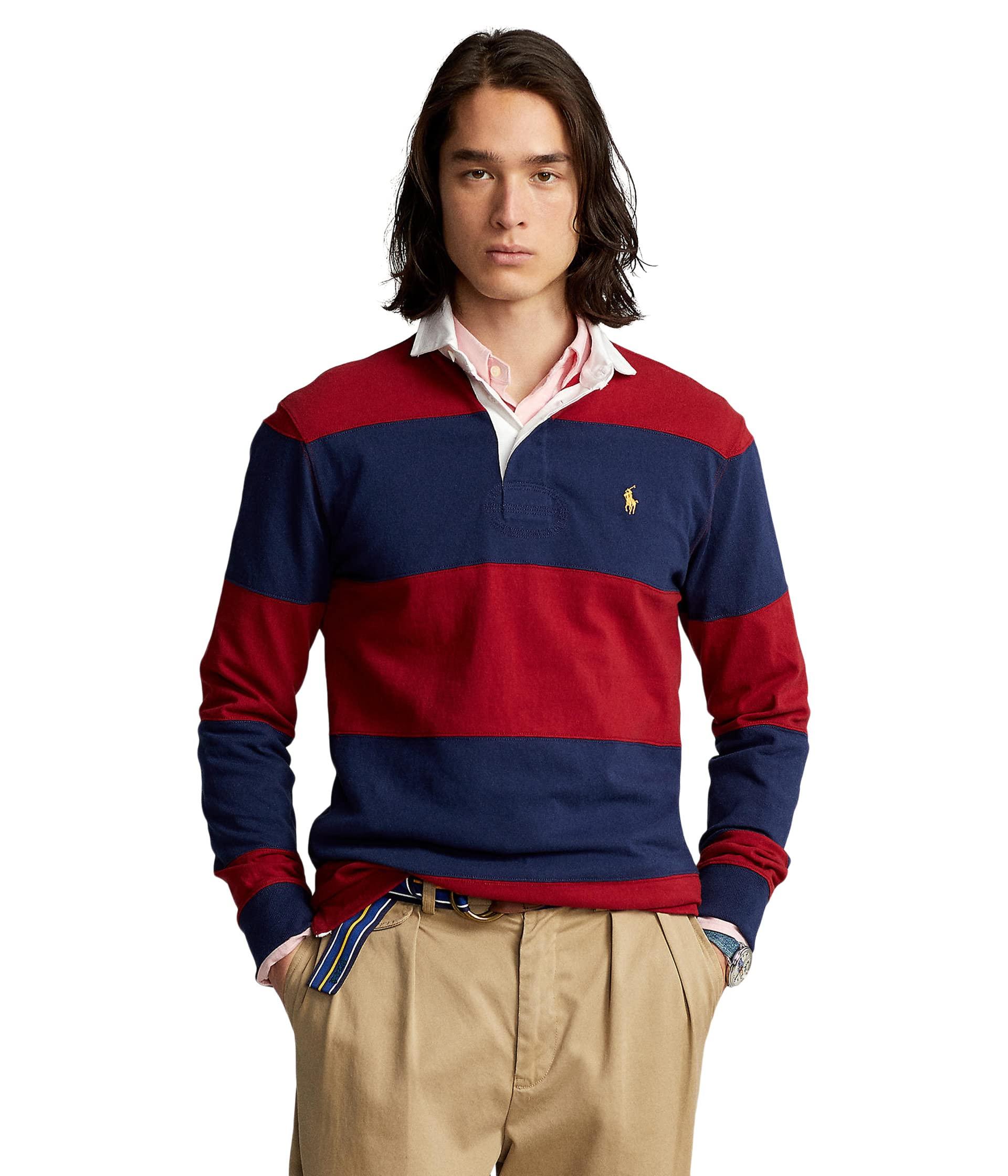 Polo Ralph Lauren The Iconic Rugby Shirt in Red for Men | Lyst