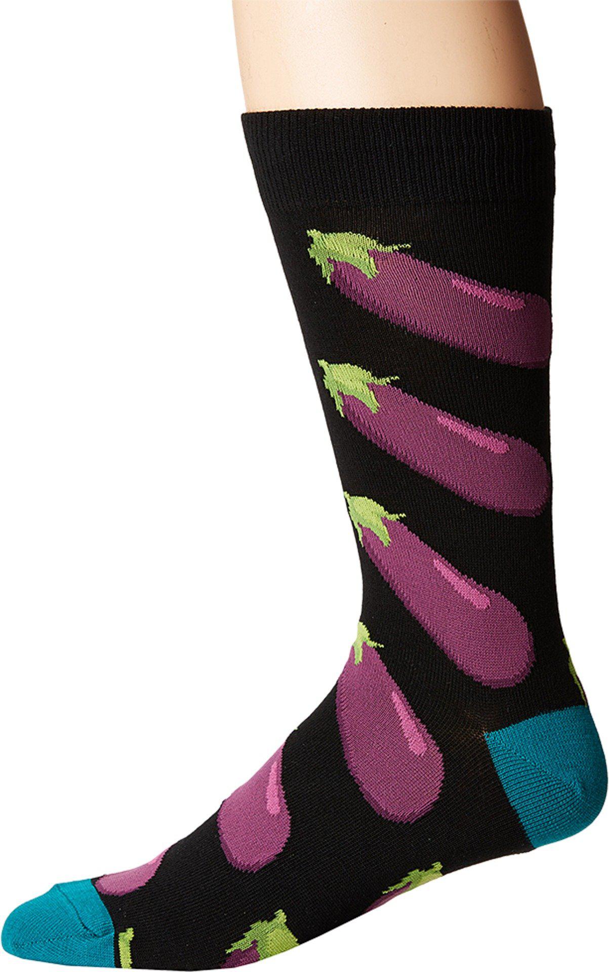 Socksmith Cotton Eggplant in Black for Men Lyst