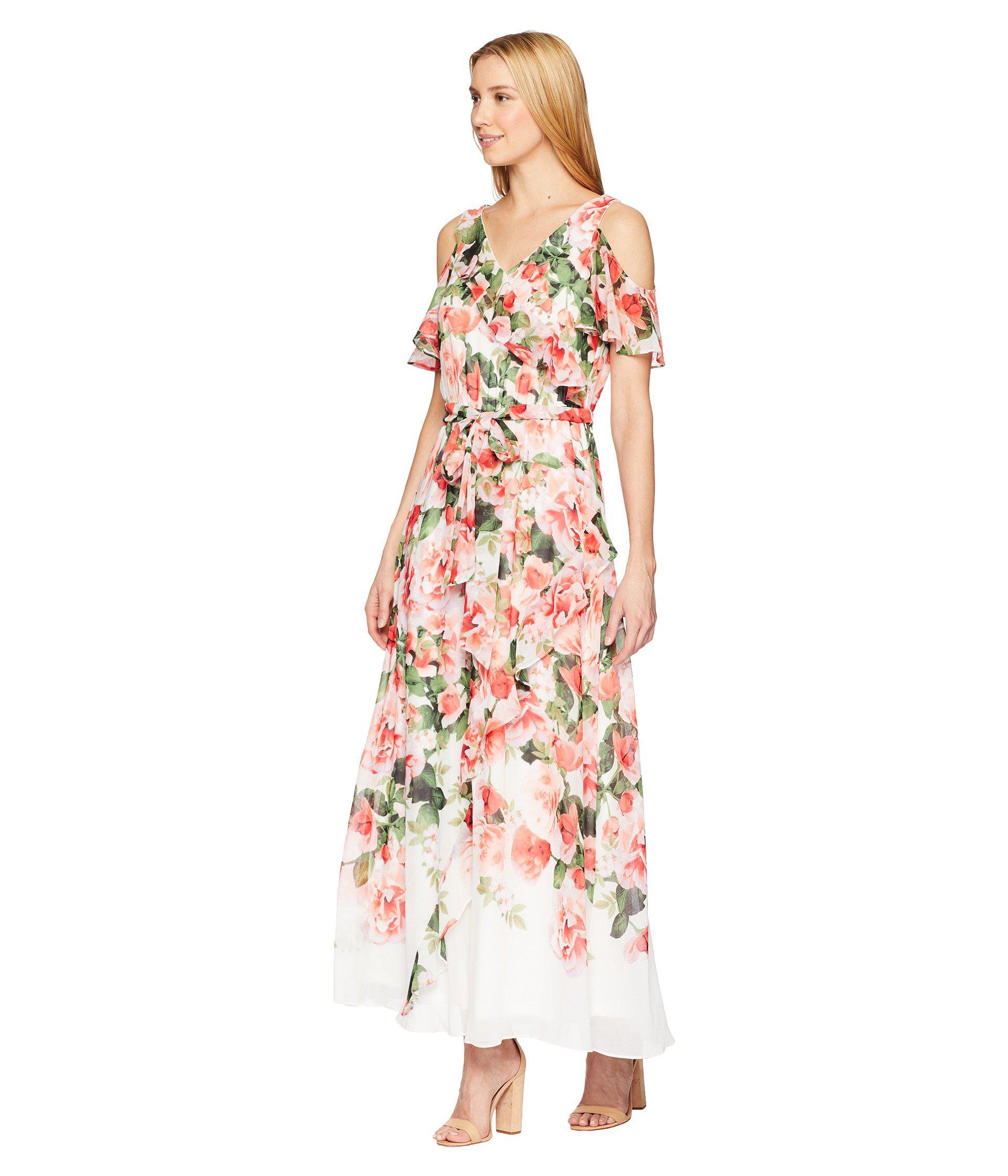 calvin klein white ruffle dress