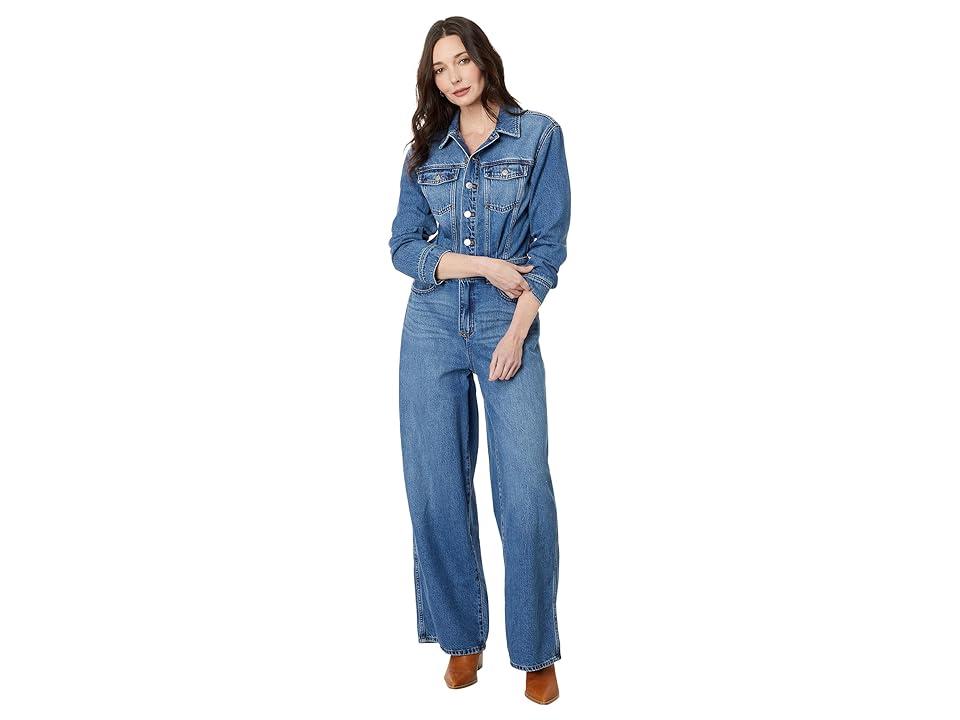 Madewell Denim Wide Leg Coverall Jumpsuit in Blue Lyst