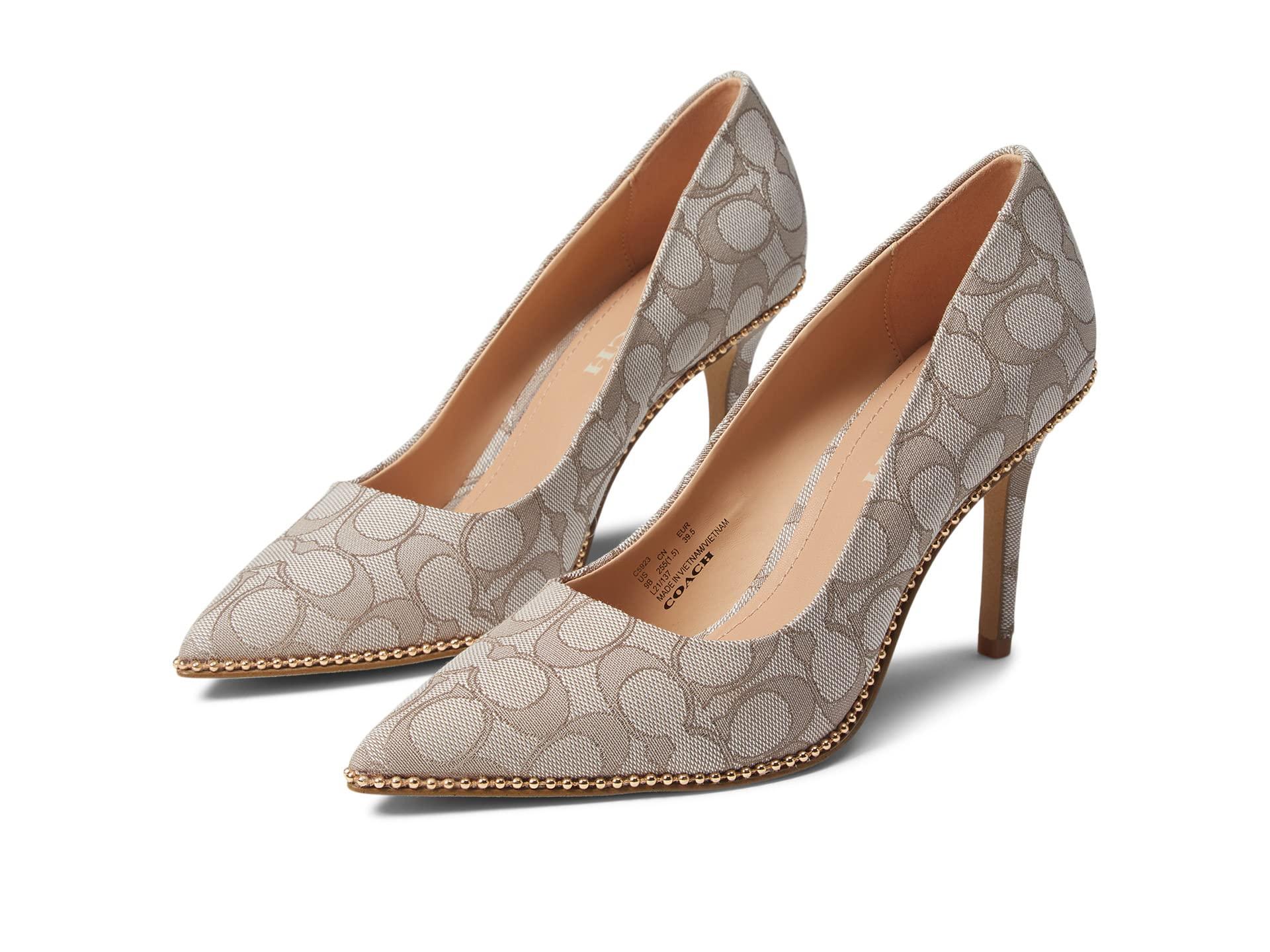 COACH 85 Mm Waverly Pump With Beadchain in White | Lyst