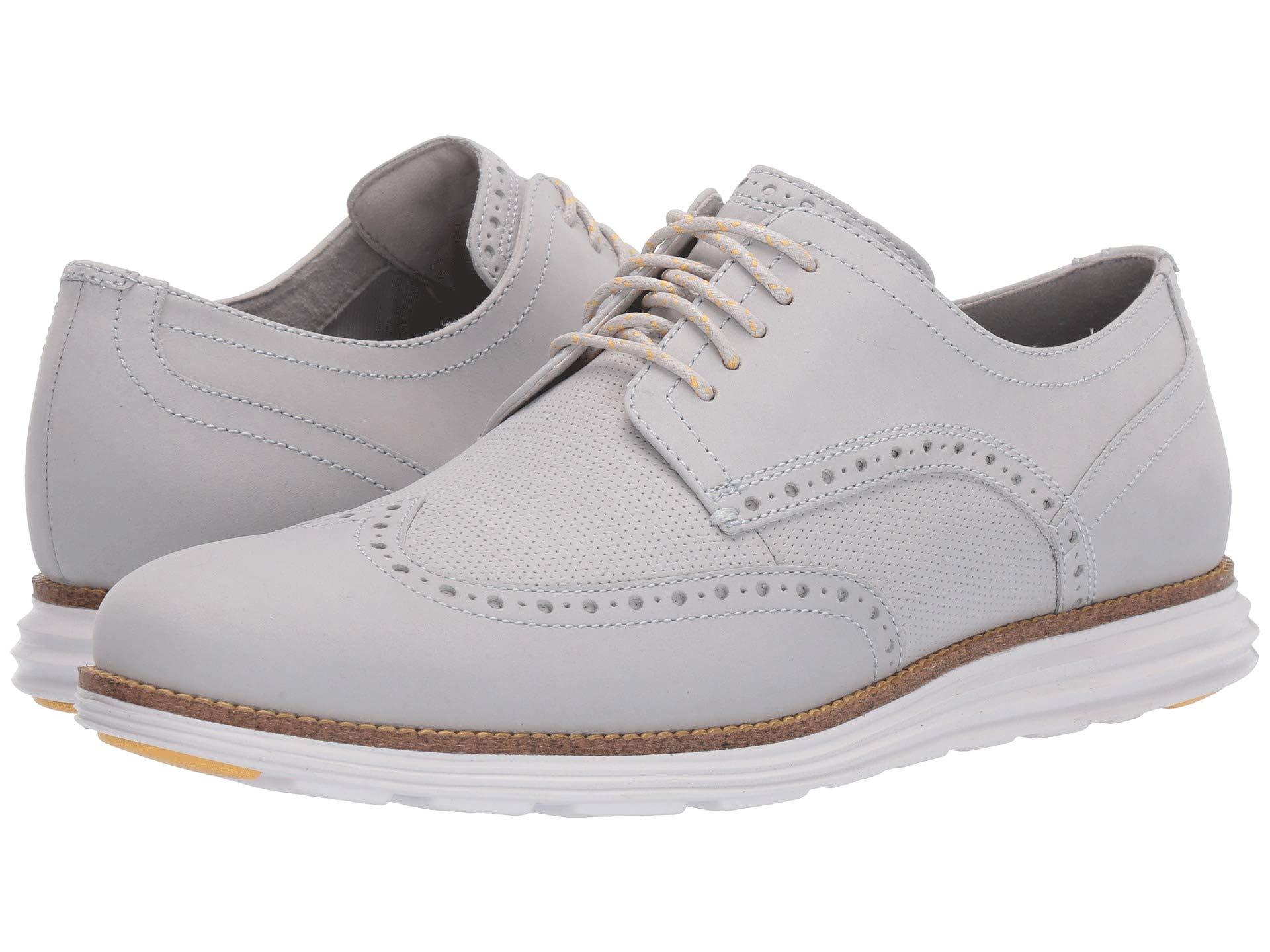 Cole Haan Denim Original Grand Wingtip Oxford in Gray for Men - Lyst