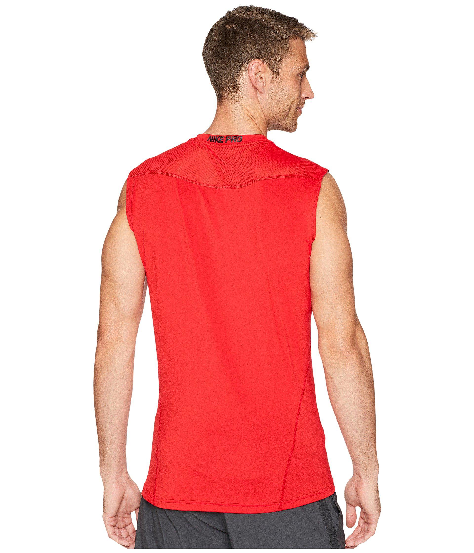 nike pro fitted sleeveless training top
