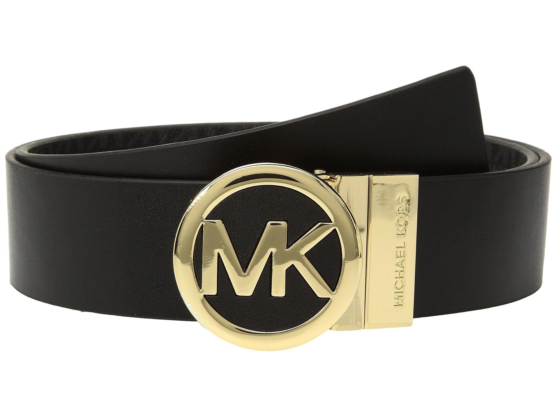 MICHAEL Michael Kors Smooth Leather Reversible Belt (cream) Women's ...
