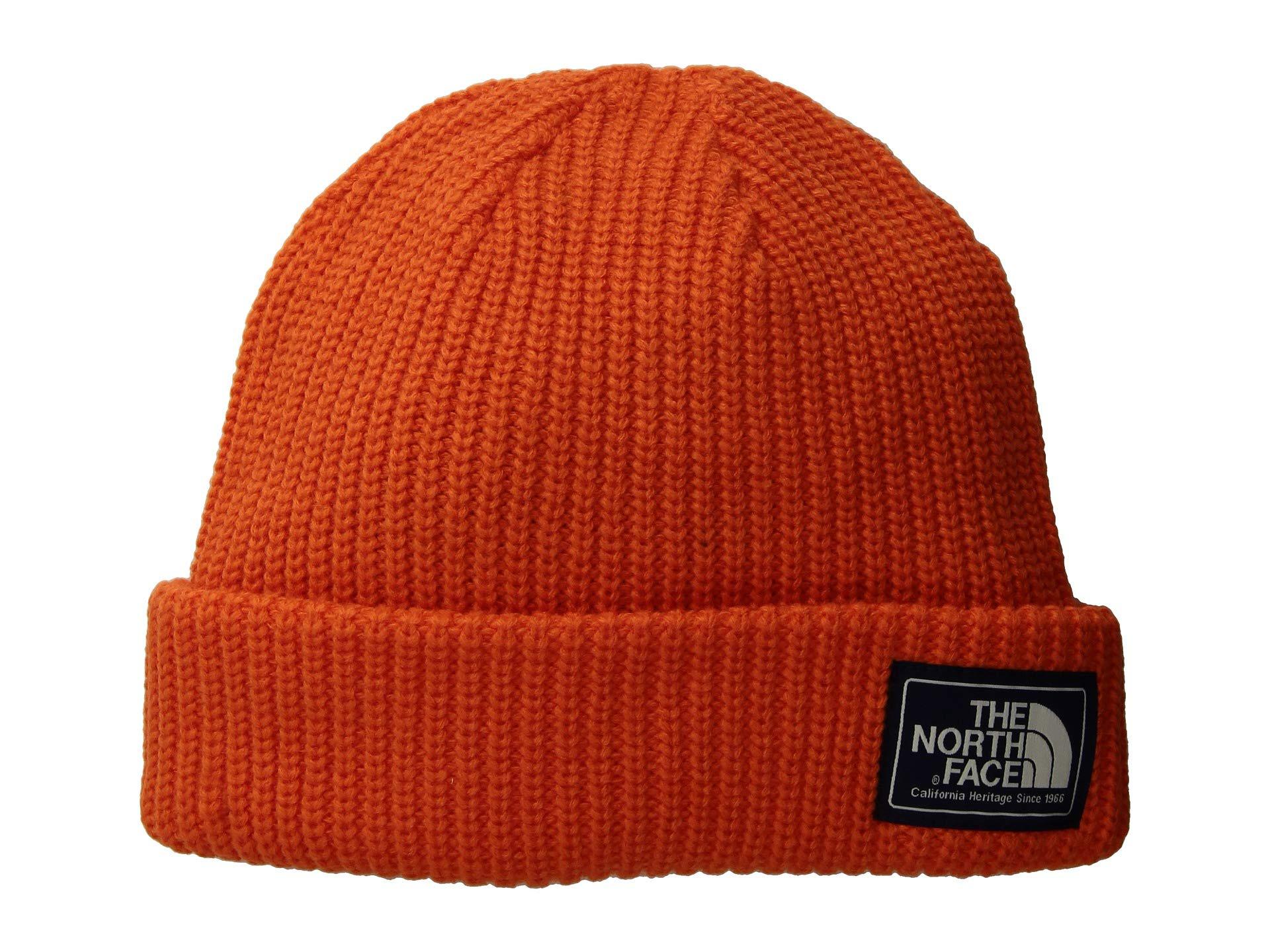 north face salty dog beanie orange