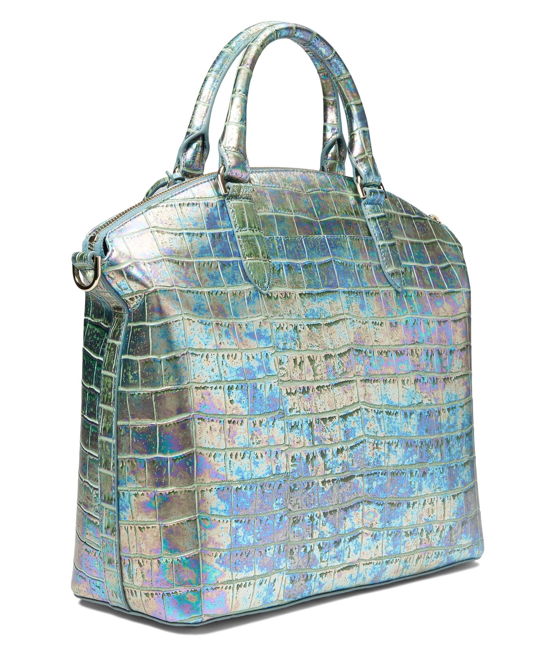 Brahmin Large Duxbury Satche Mineral Blue Melbourne Handbag Retail Price  $325