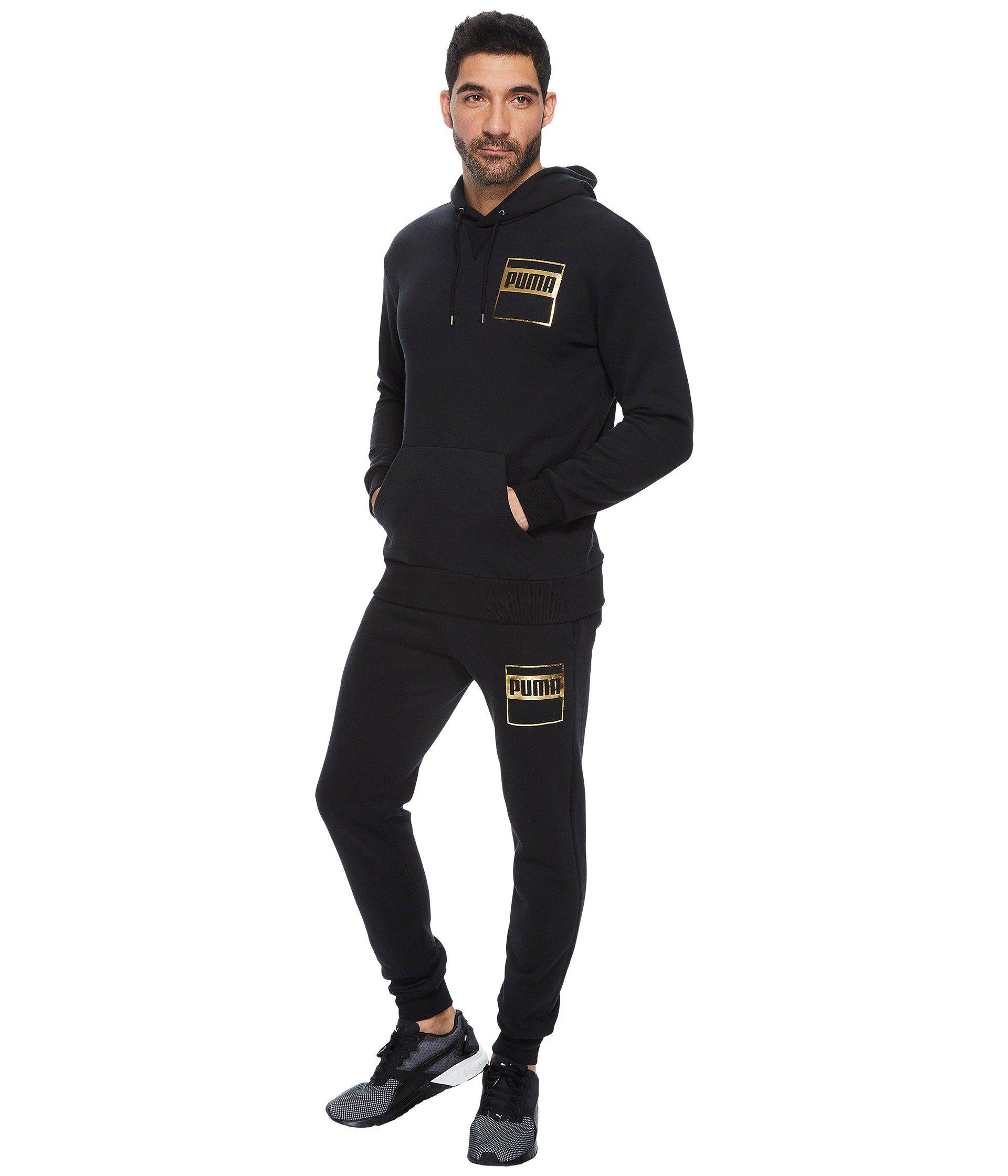 gold puma hoodie