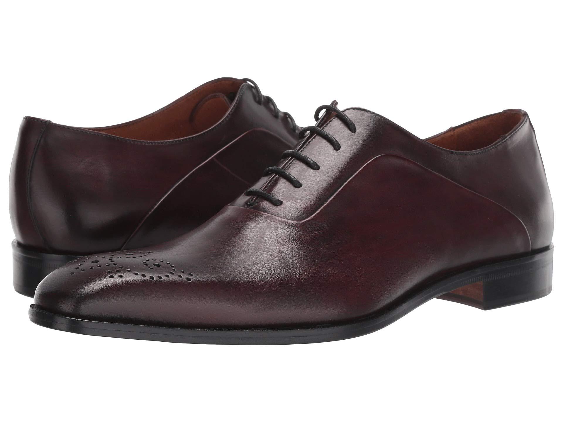 Massimo Matteo Leather Pebbled Bal Ct (chocolate) Lace Up Cap Toe Shoes ...
