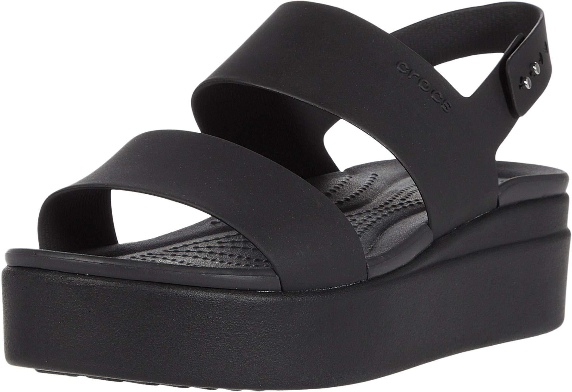 Crocsâ¢ Brooklyn Low Wedge in Black - Lyst