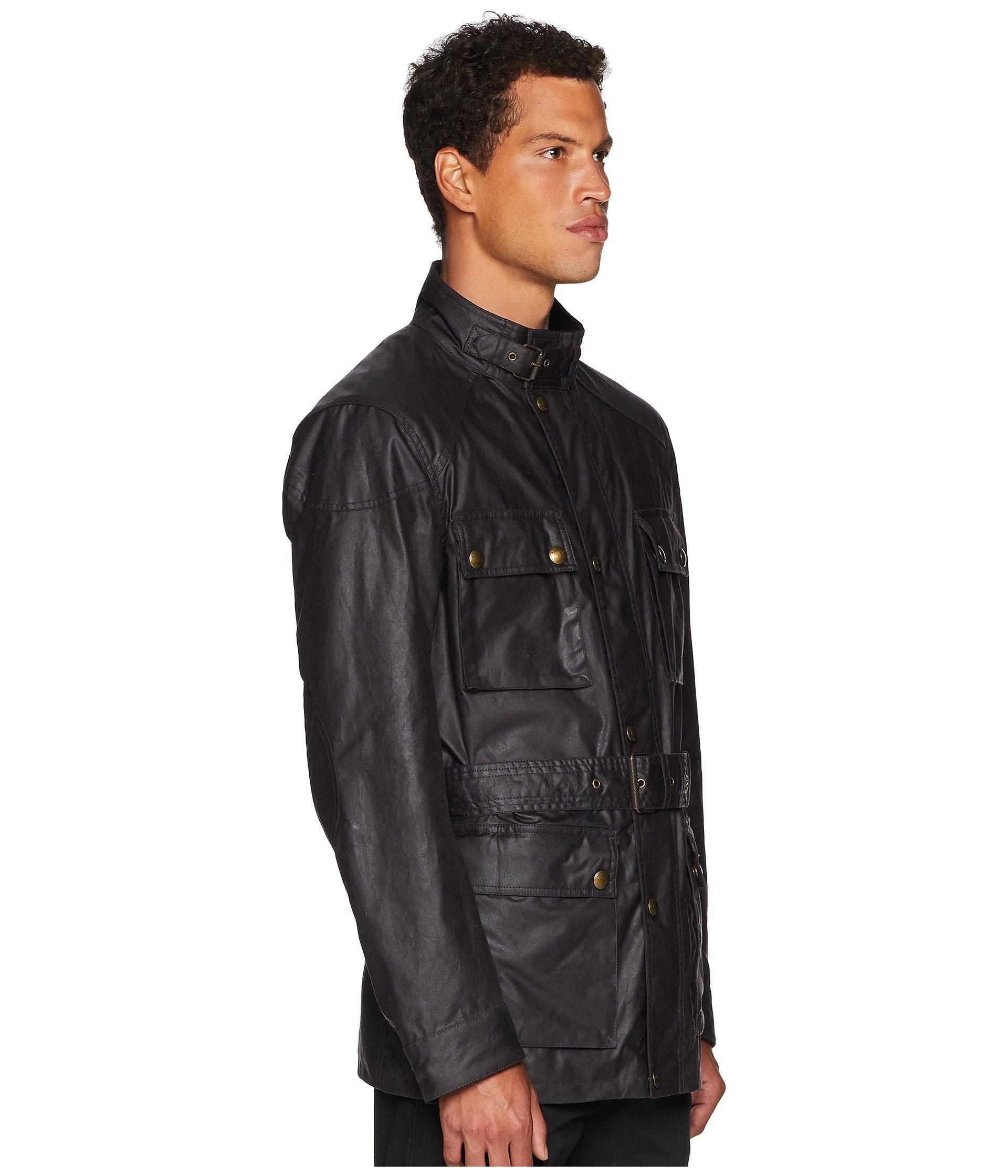 Belstaff Roadmaster Signature 6oz. Waxed Cotton Jacket (deep Mauve) Men's  Coat in Black for Men - Lyst