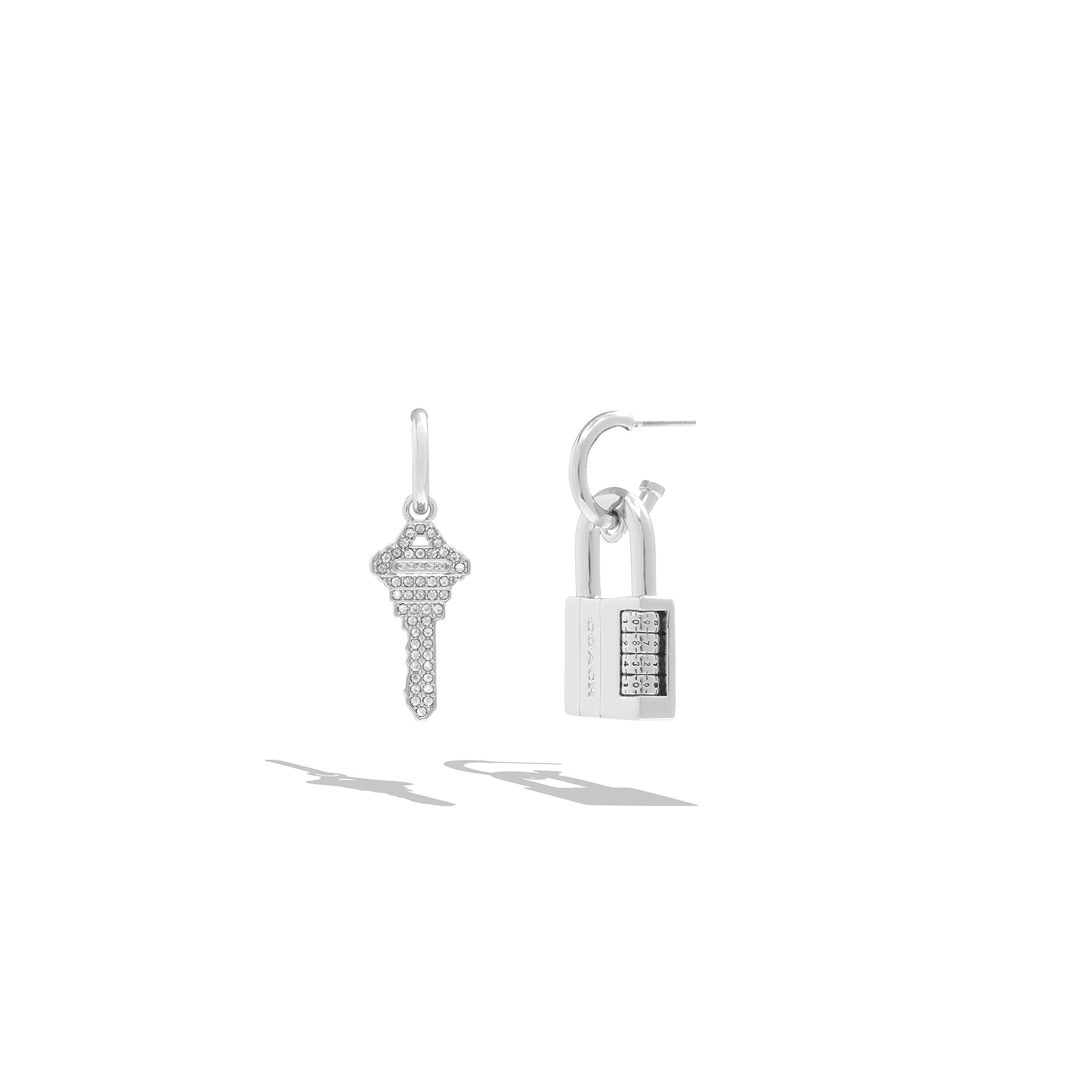 Stainless Steel Heart Lock Key Earrings Romantic Earrings - Temu