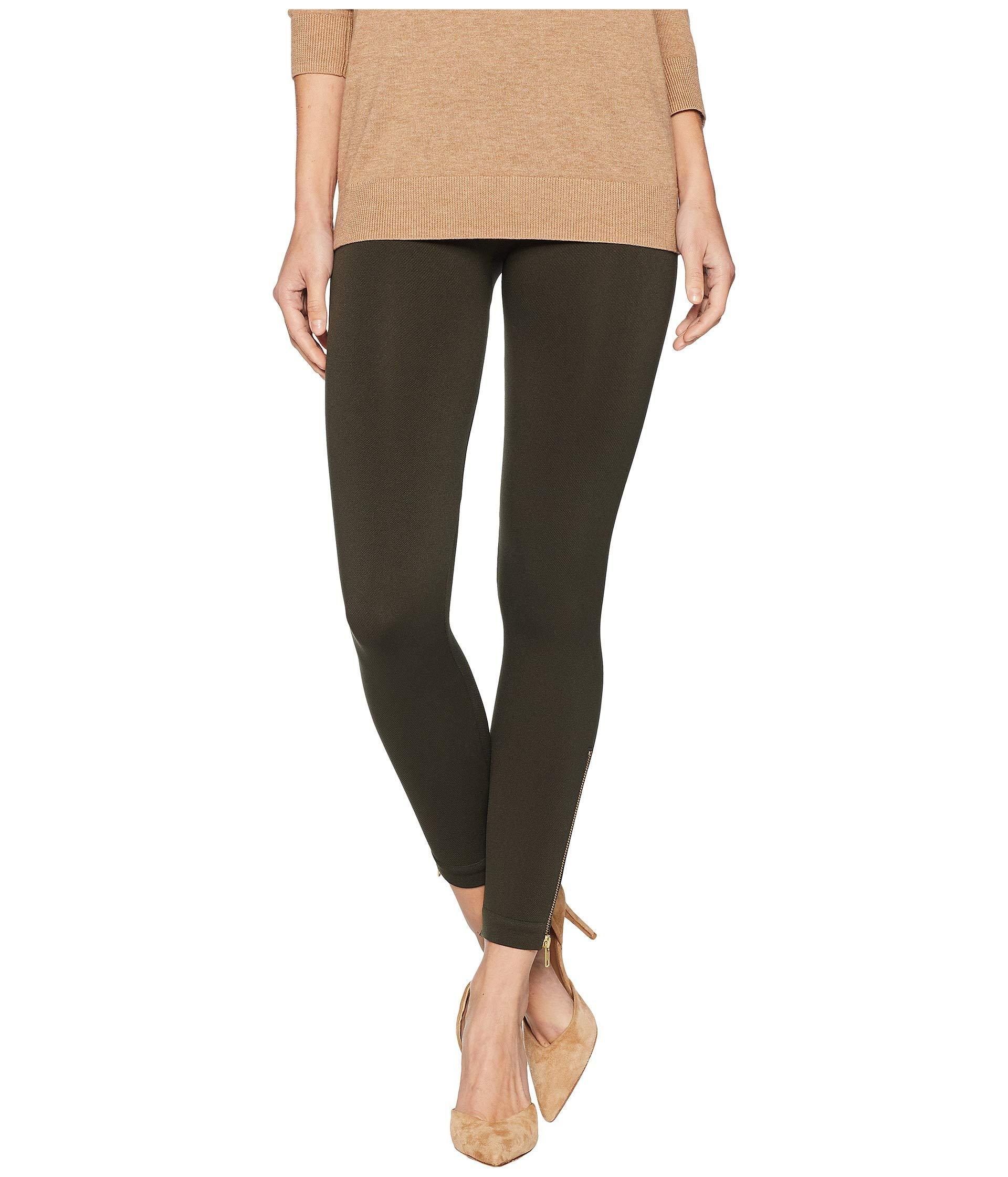 Spanx Look At Me Now Seamless Side Zip Leggings in Green Lyst