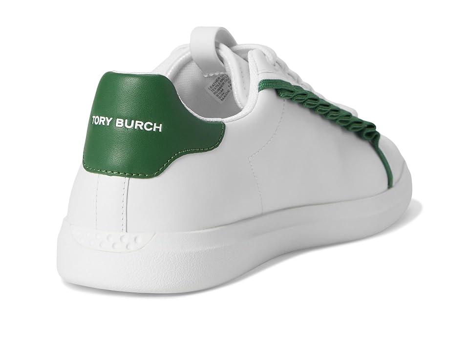Tory Burch Double T-Howell Ruffle Court Shoes Titanium