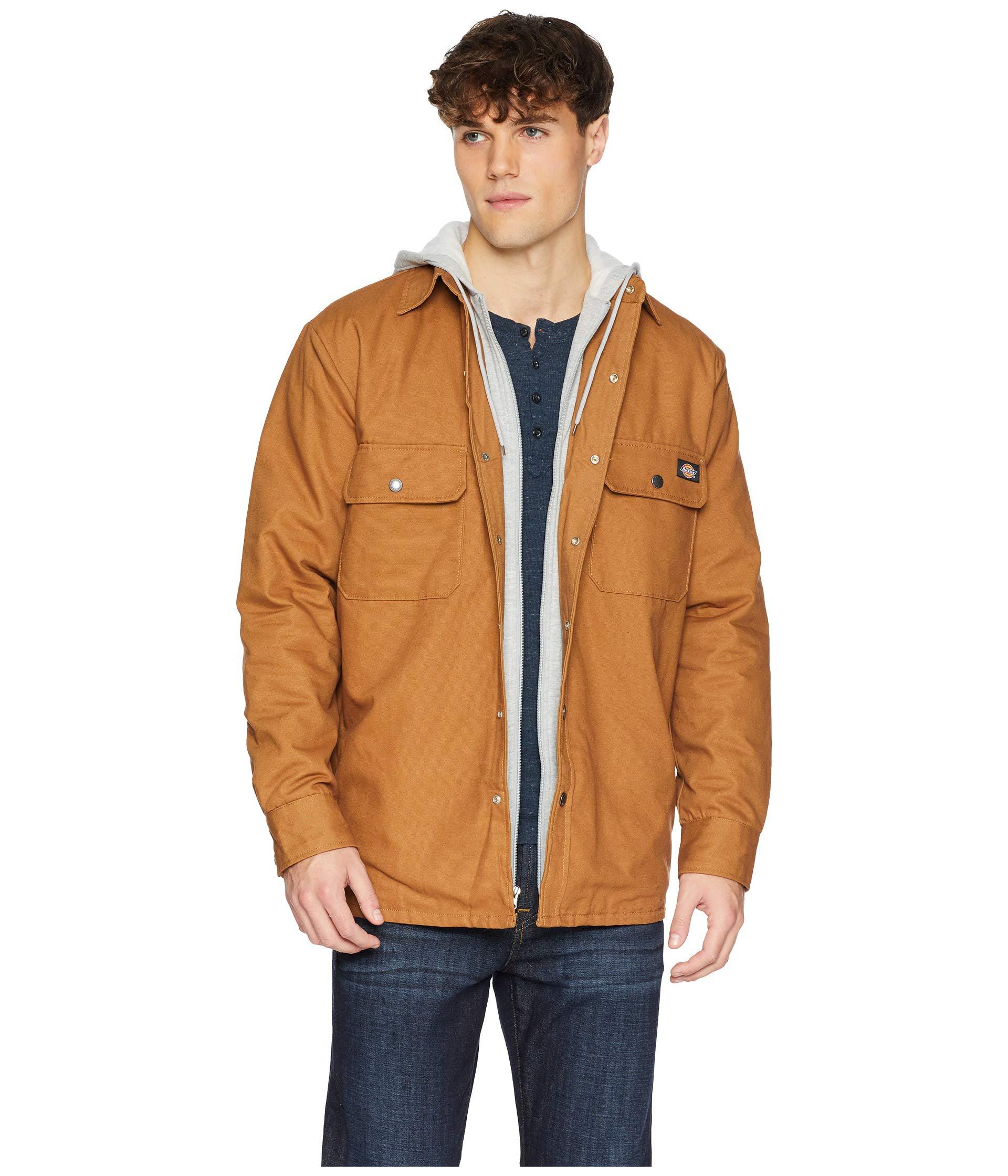 relaxed fit icon hooded duck quilted shirt jacket