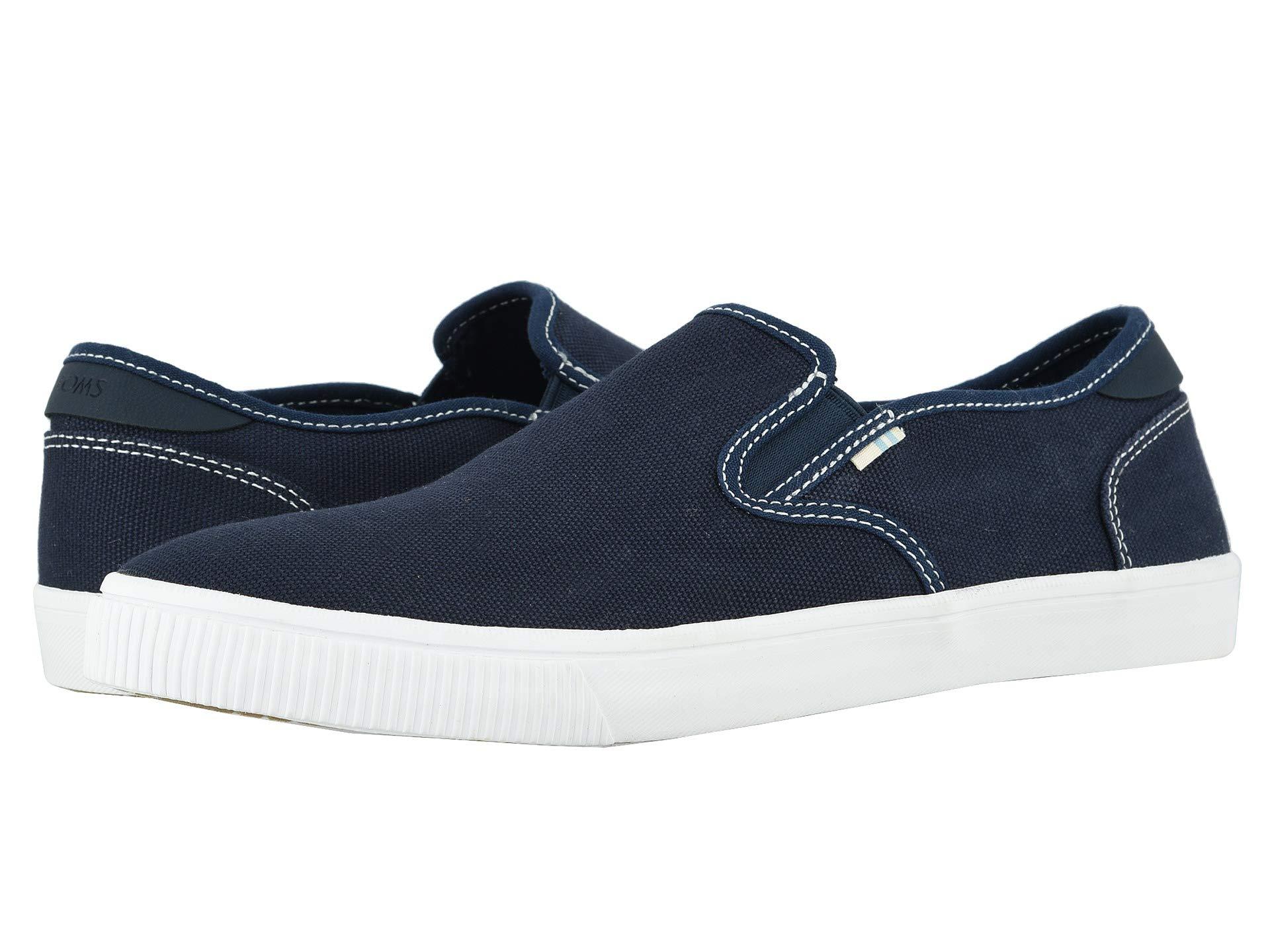 TOMS Navy Canvas Baja Slip-ons Topanga Collection in Blue for Men ...