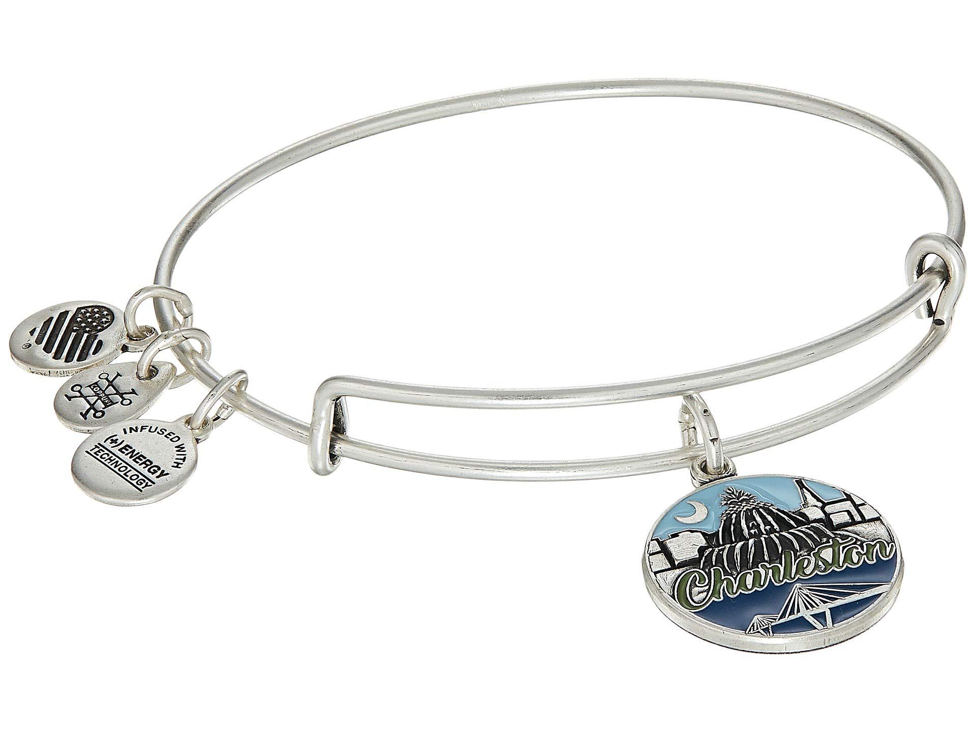 ALEX AND ANI Places We Love - Charleston Bangle (rafaelian Silver) Bracelet  in Metallic | Lyst