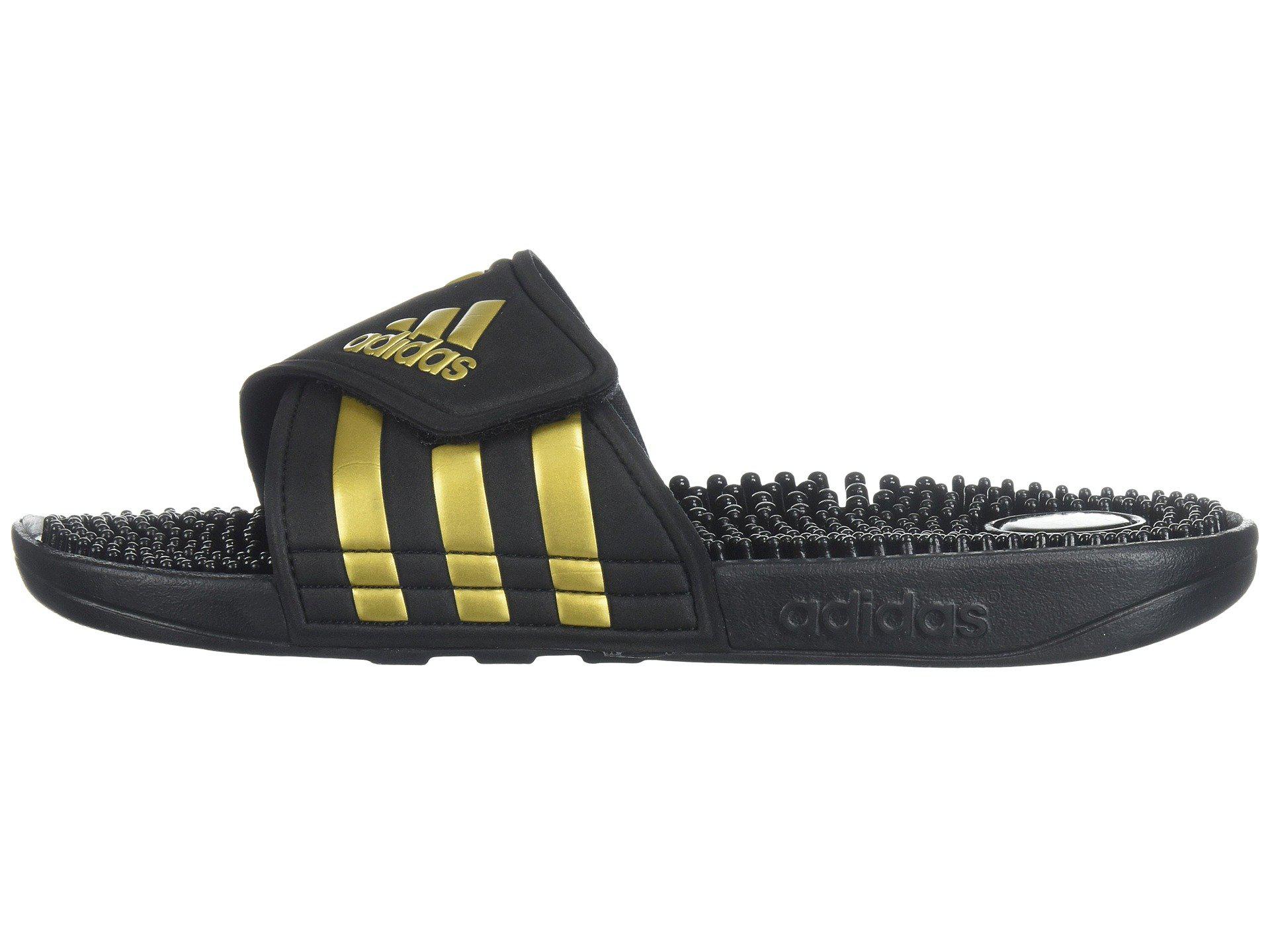 black and gold adidas sandals
