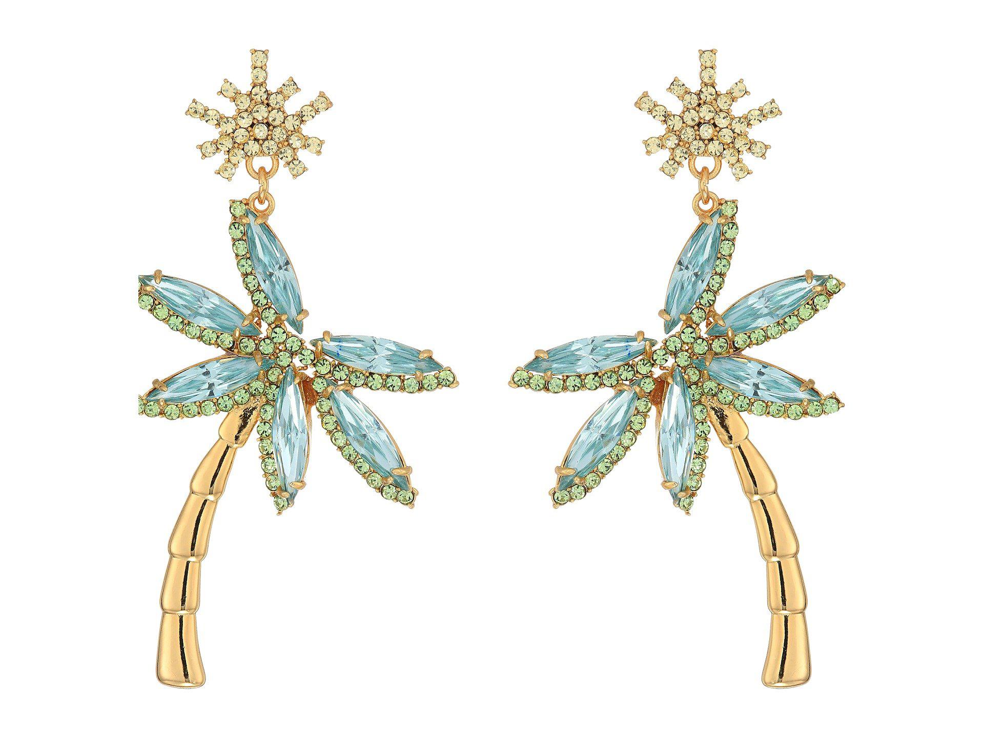 kate spade palm tree earrings