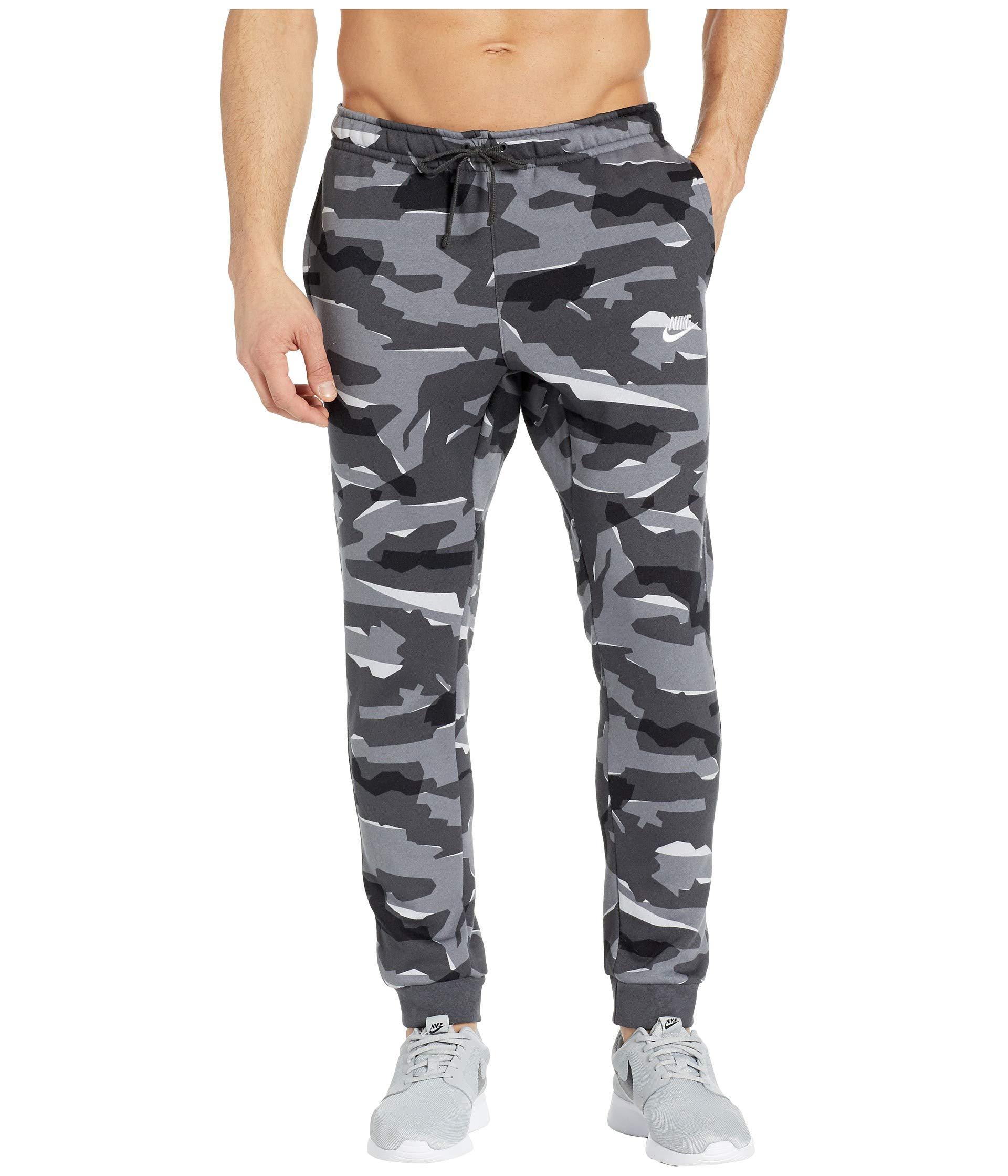 Nike Cotton Sportswear Club Camo Joggers in Cool Grey/Anthracite/White  (Gray) for Men | Lyst