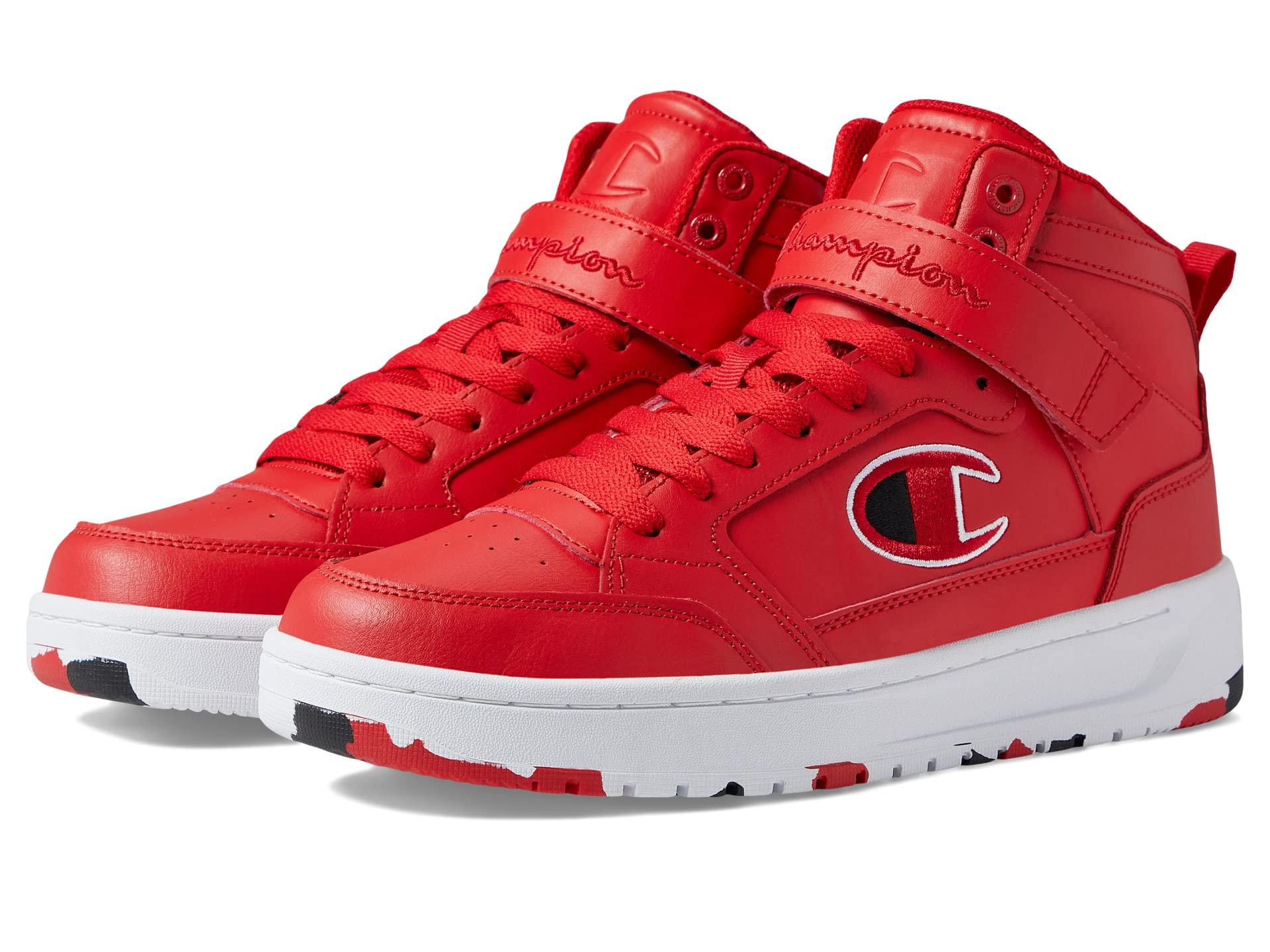 red high top champion shoes