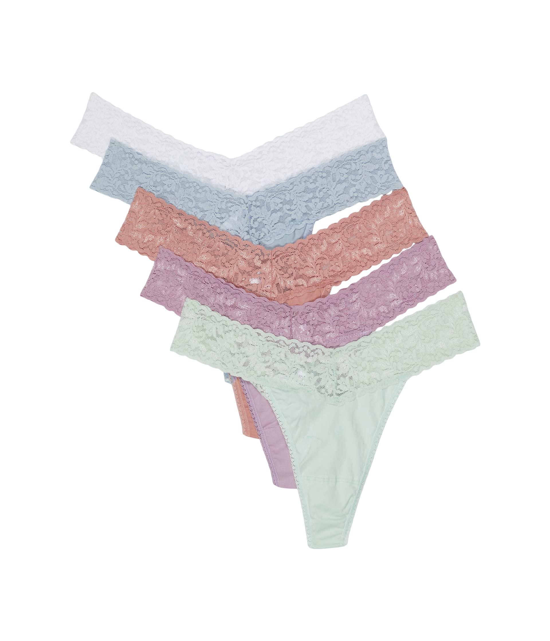 Hanky Panky 5pack Cotton Original Rise Thong in White Lyst