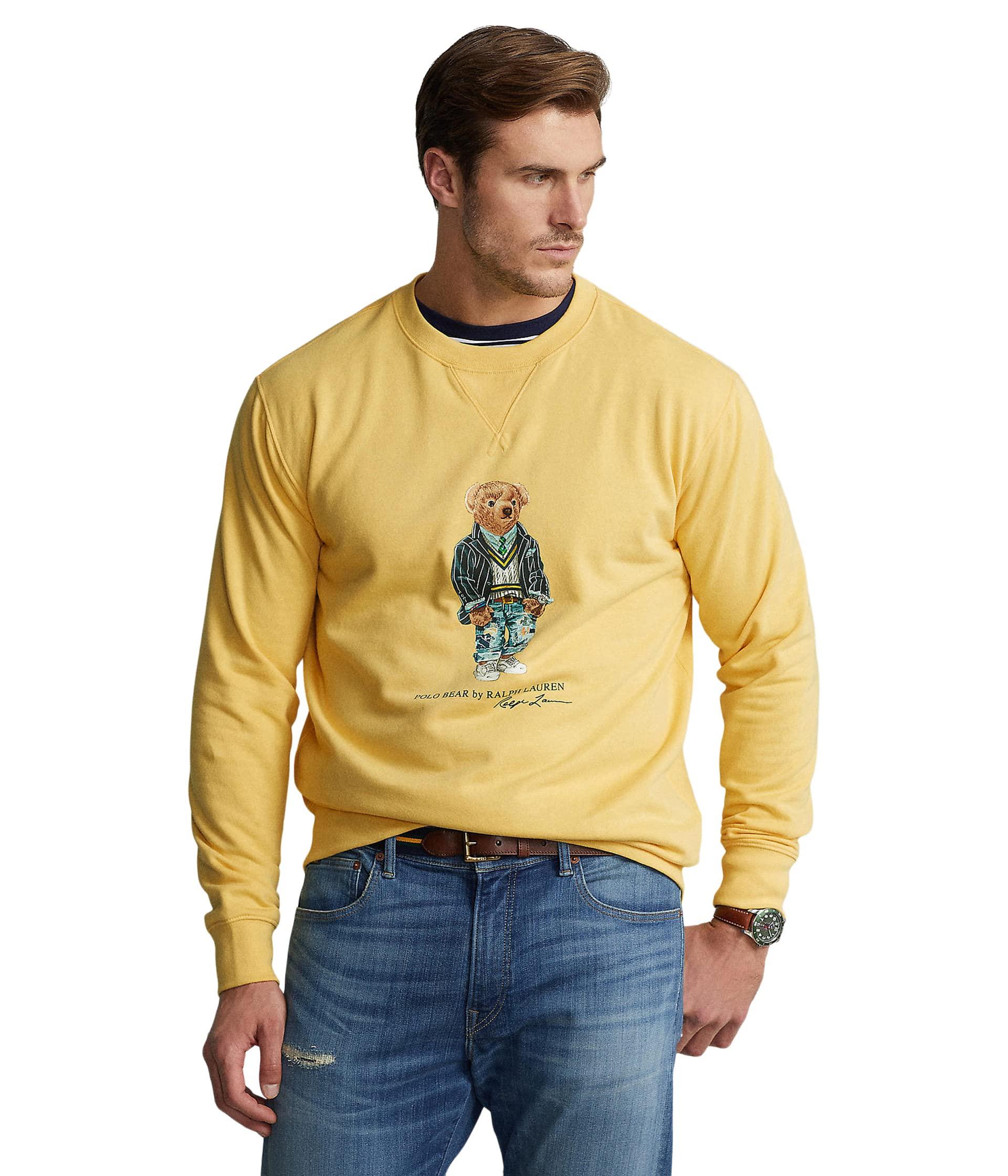 Ralph Lauren Big Tall Polo Bear Fleece Sweatshirt in Yellow for Men | Lyst