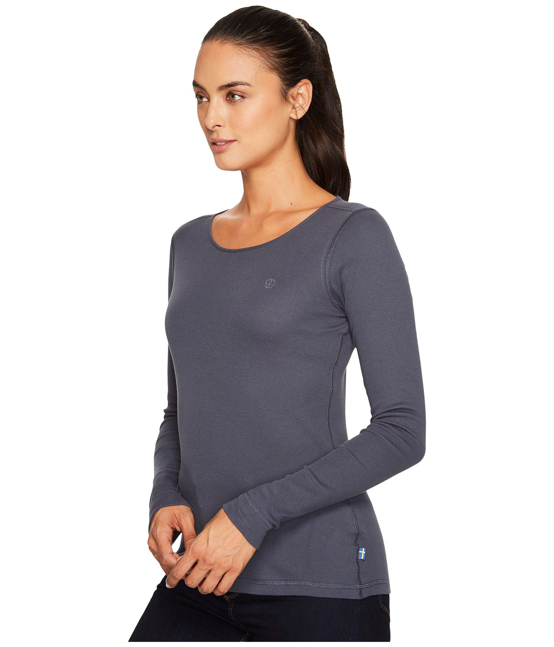 womens navy long sleeve top