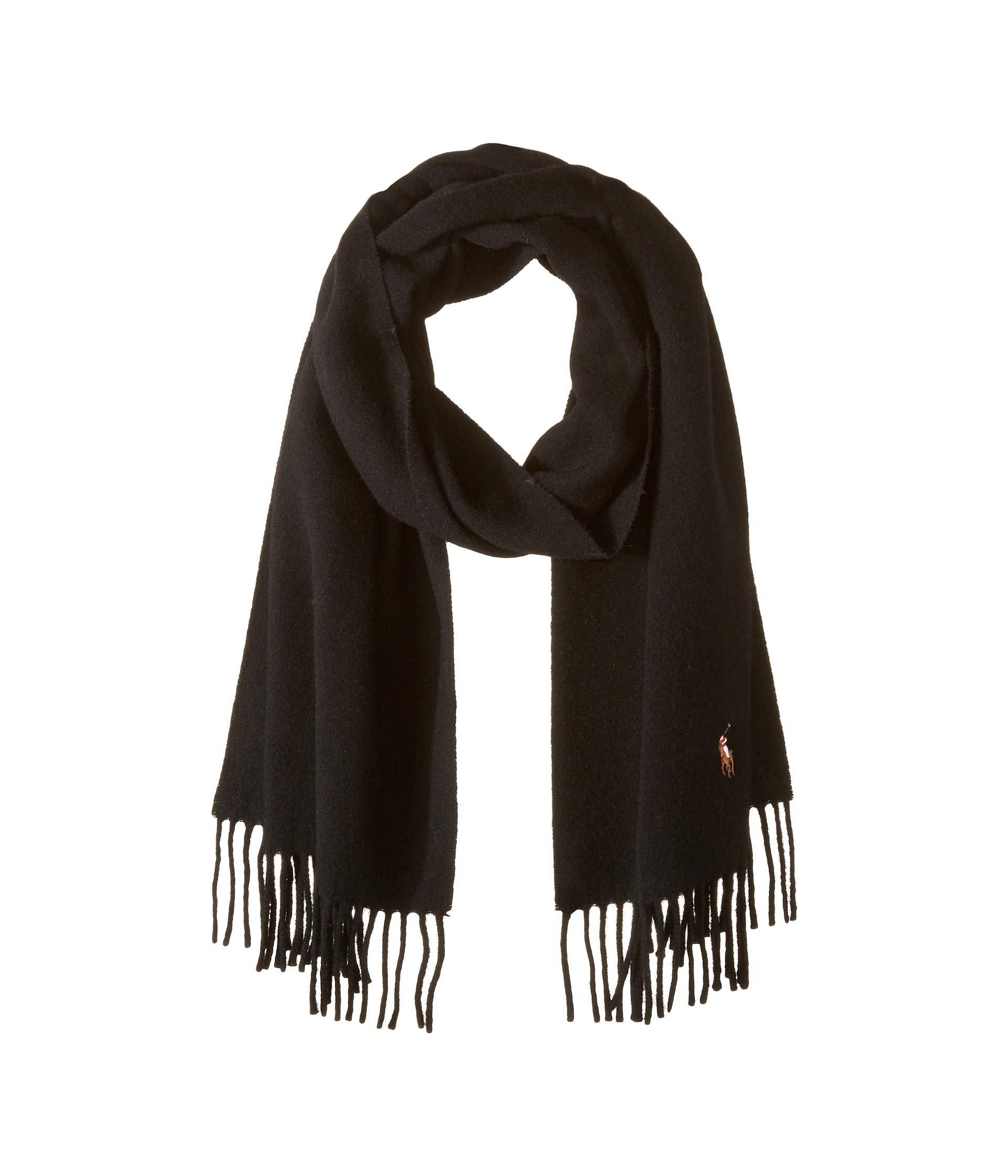 Polo Ralph Lauren Signature Italian Virgin Wool Scarf in Black for Men