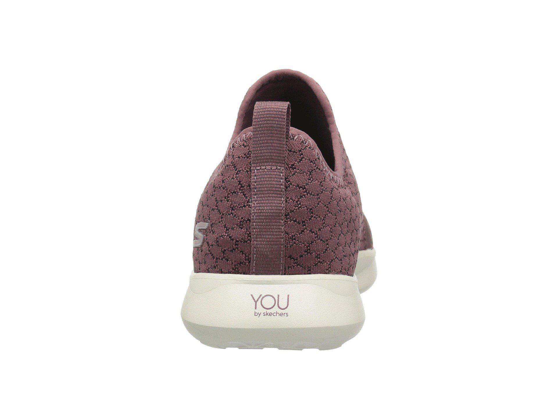 skechers mauve you serene slip trainers