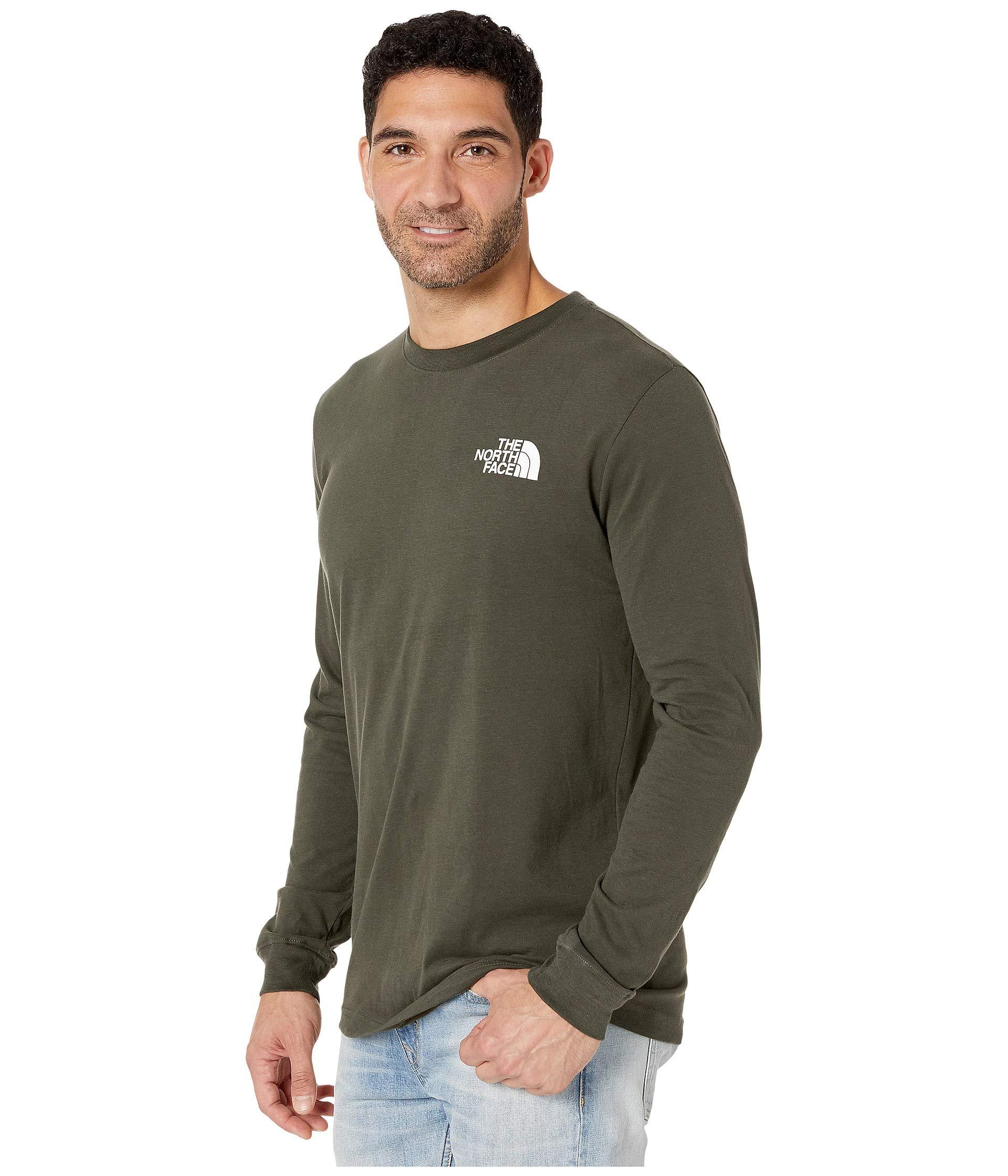 The North Face Cotton Long Sleeve Red Box T-shirt in Brown for Men - Lyst