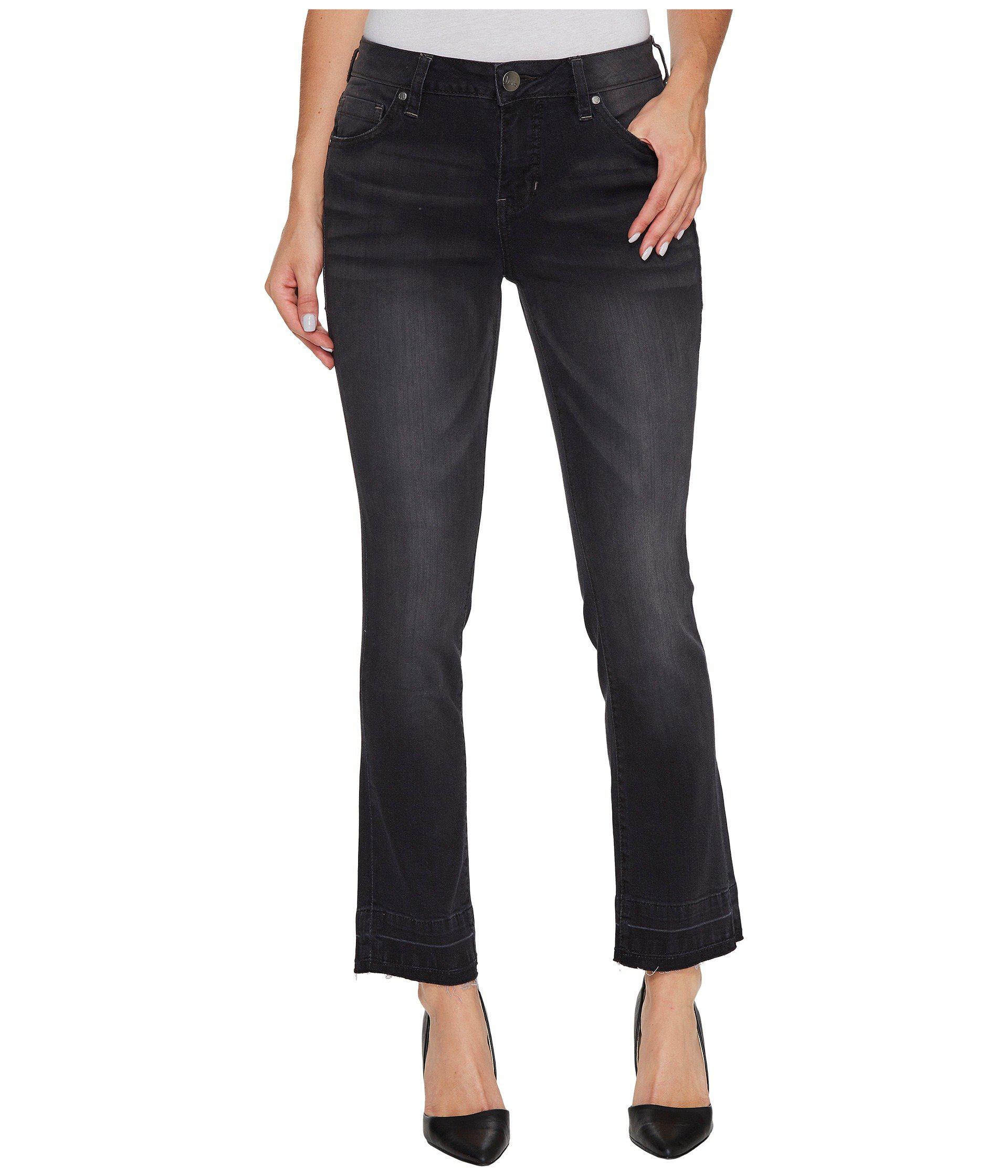 Jag Jeans Denim Haven Ankle Flare Pants In Black/undone Hem - Lyst
