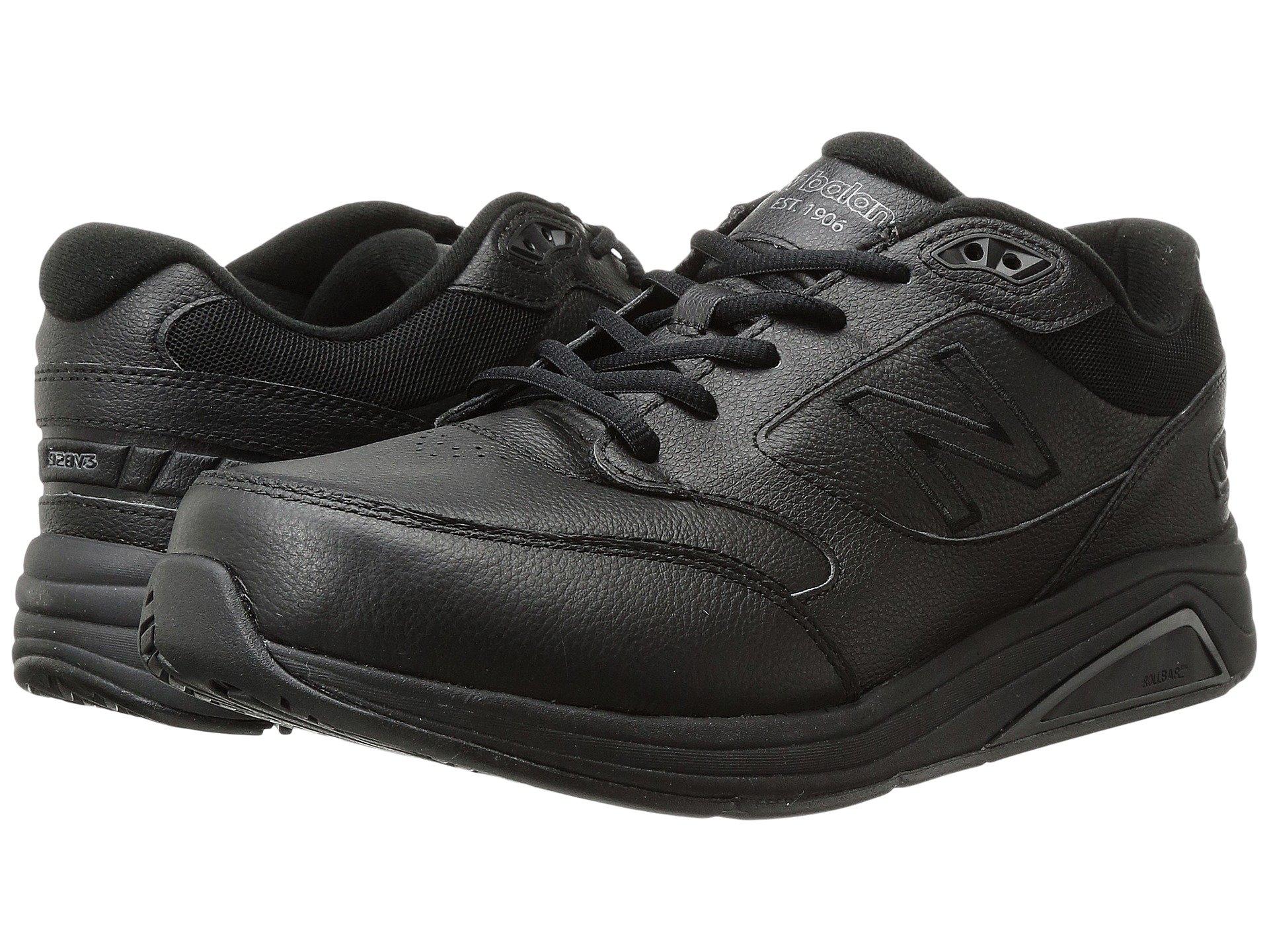 New Balance Leather Mens 928 V3 Hook And Loop Walking Shoe in Black ...