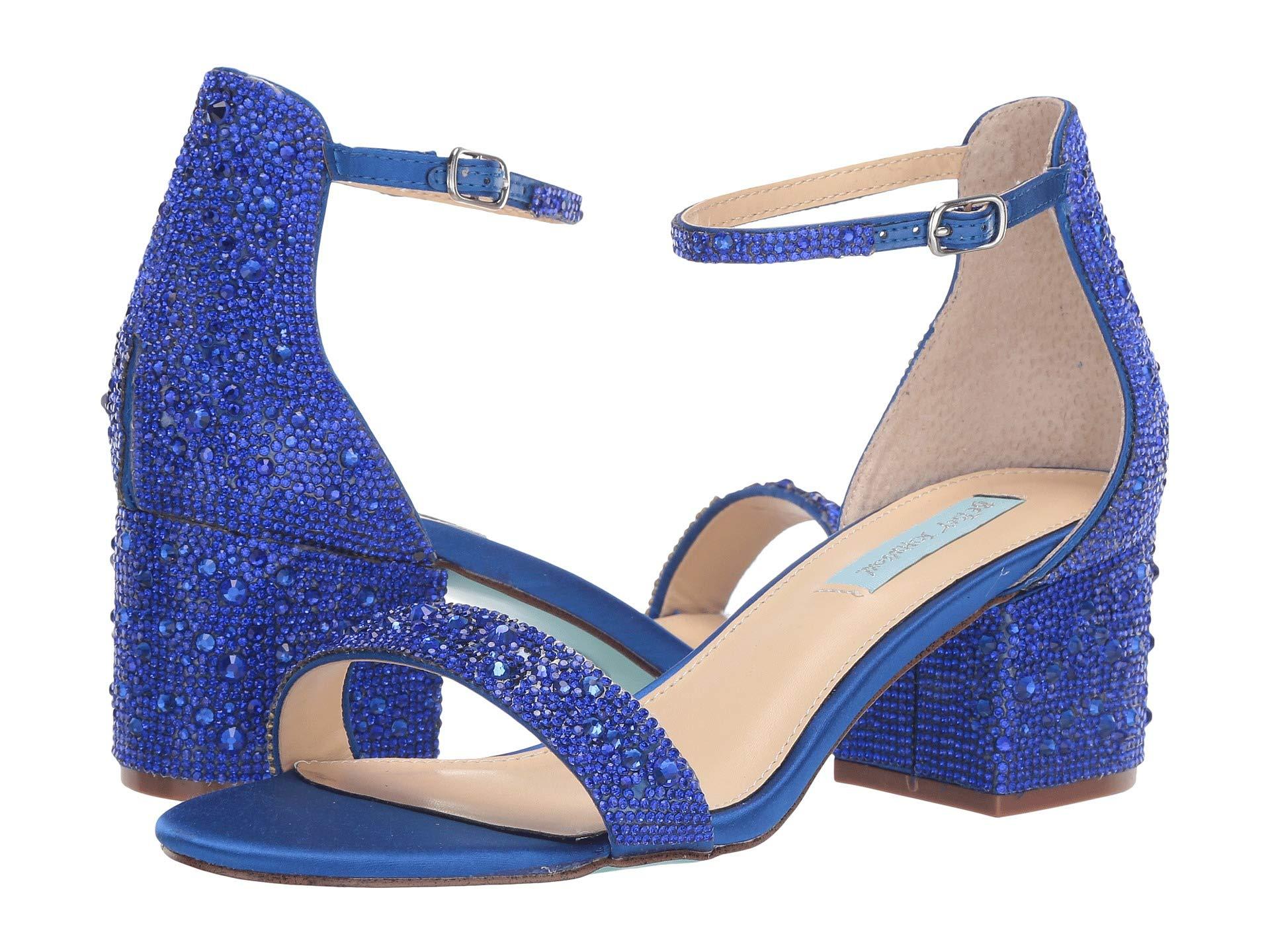 Betsey Johnson Synthetic Mari Heeled Sandal in Bright Blue (Blue ...