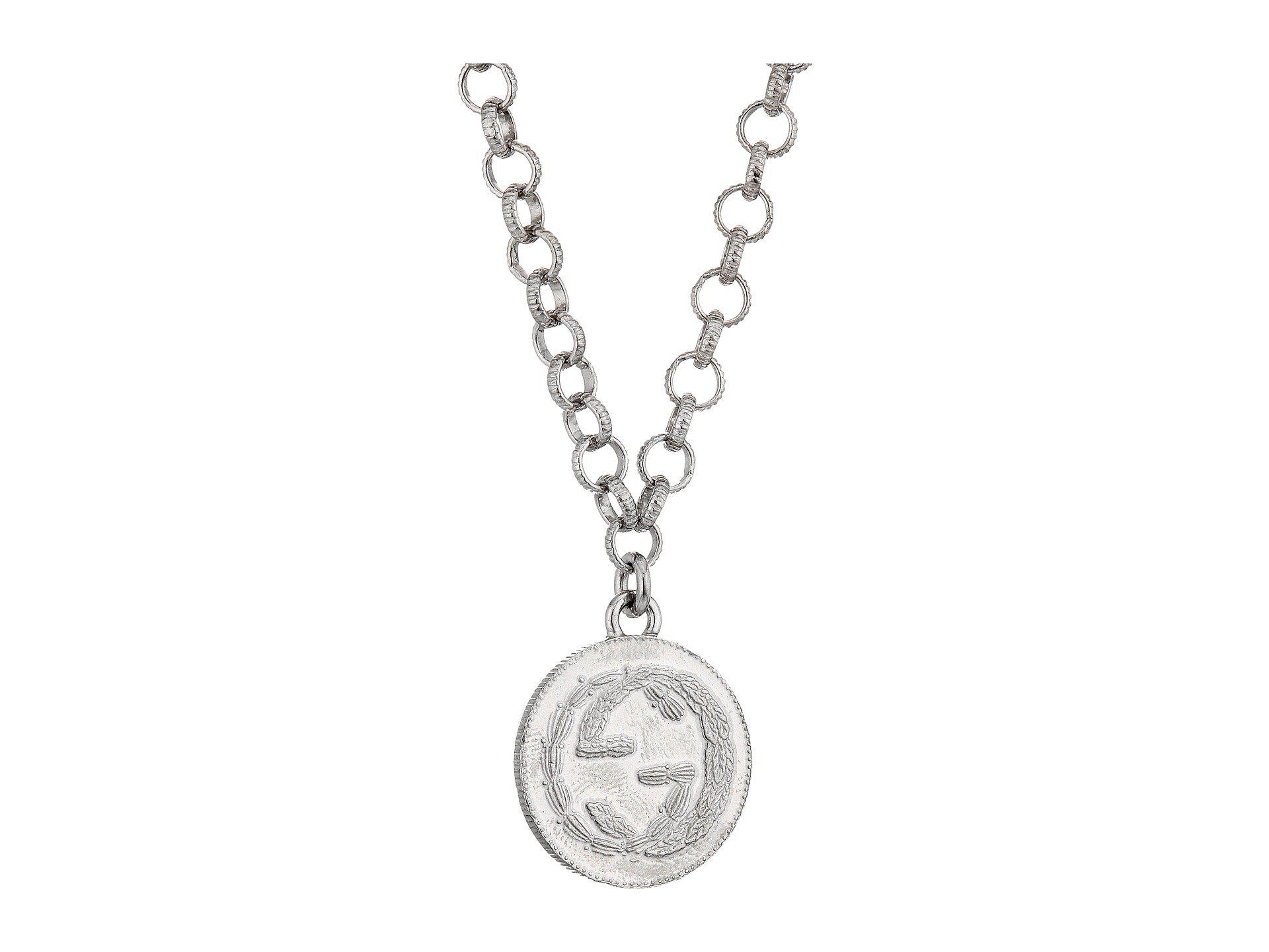 Gucci 45cm Coin Necklace in Silver 