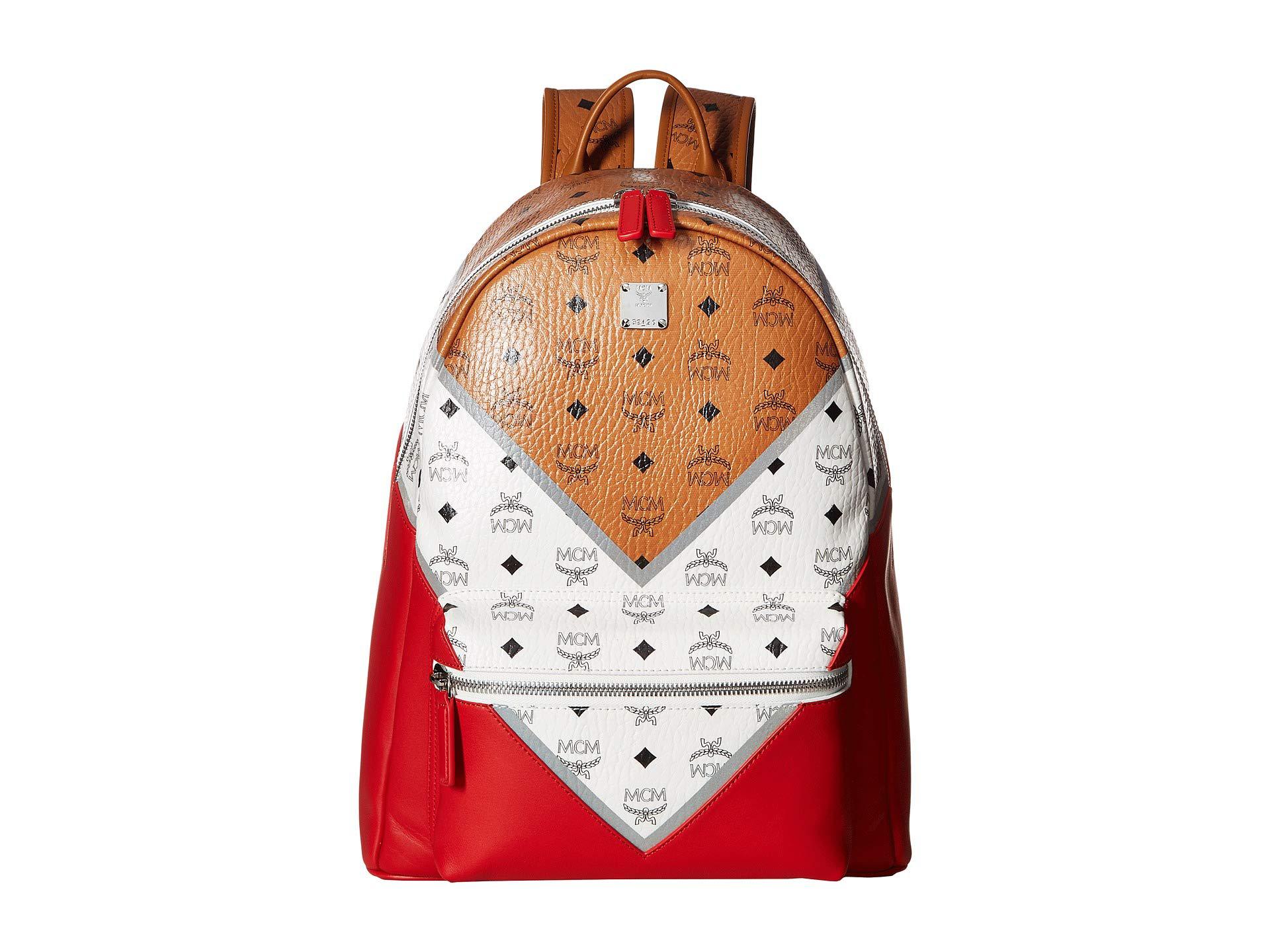 mcm bag red backpack