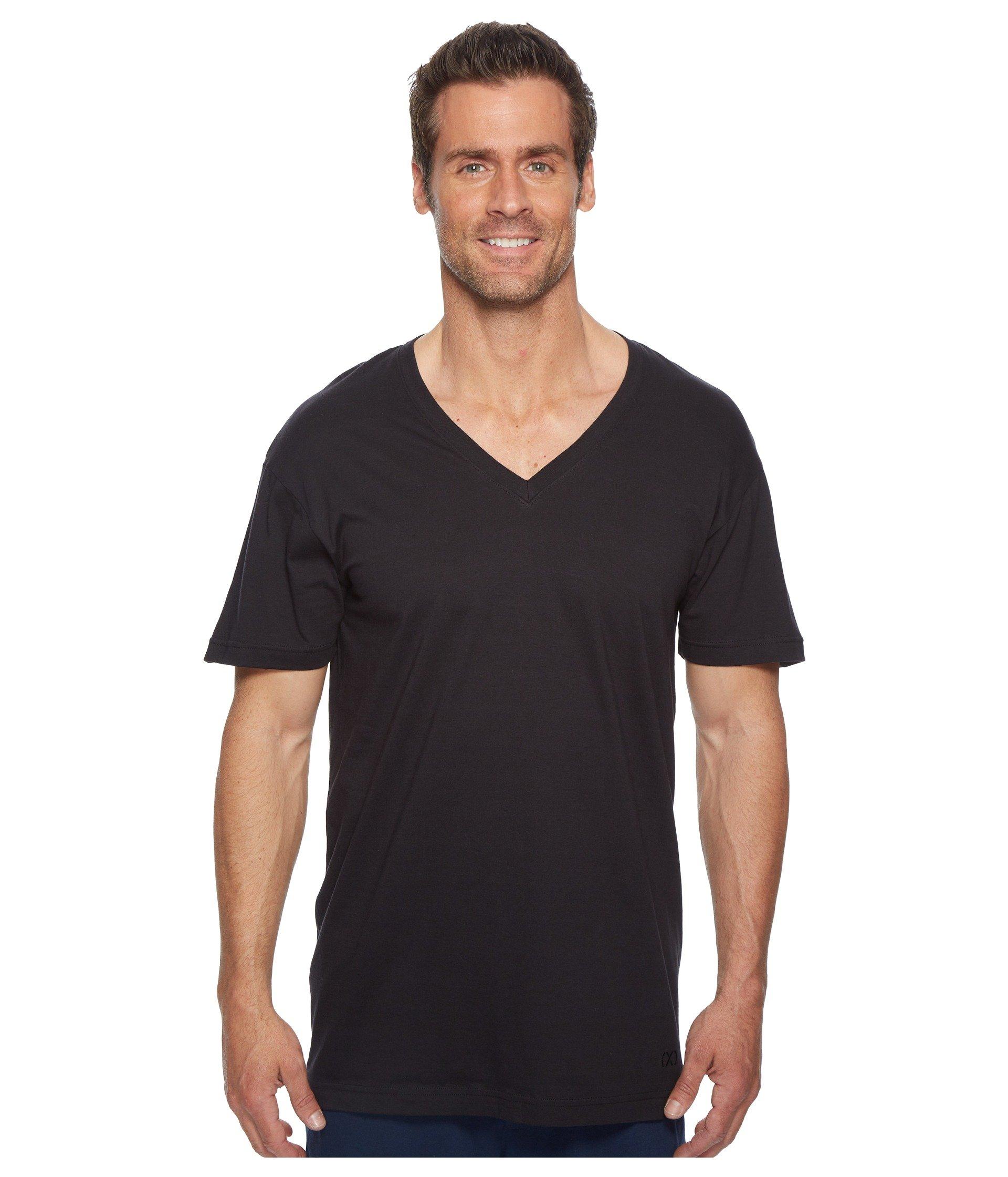 2xist Cotton 2(x)ist 3-pack Essential Slim Fit V-neck T-shirt (black) T ...