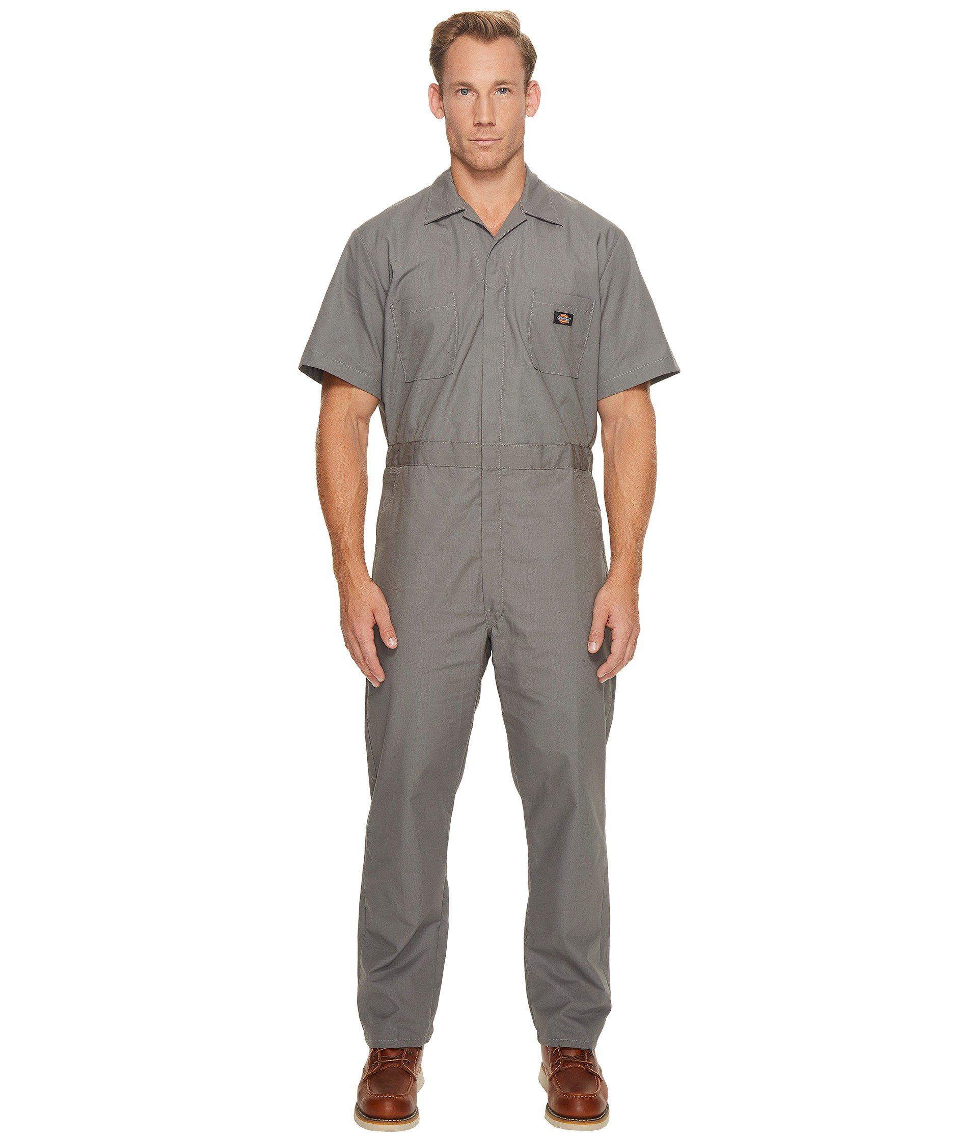 Dickies Synthetic Short Sleeve Coveralls in Gray for Men - Lyst