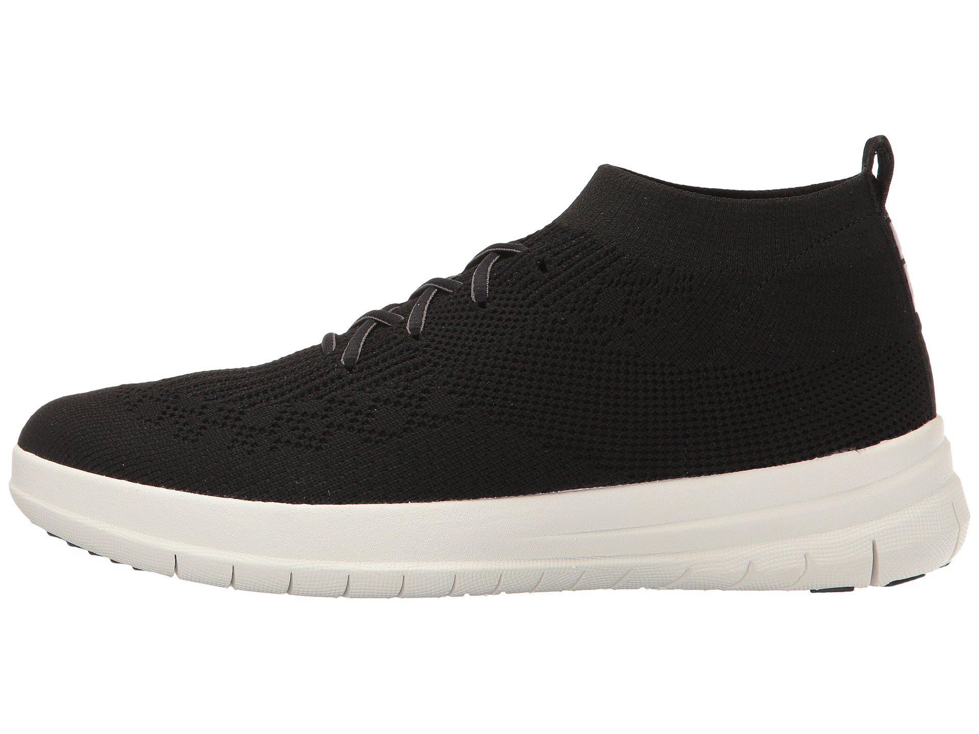 Fitflop Synthetic Uberknit Slip-on High-top Sneaker in Black for Men - Lyst