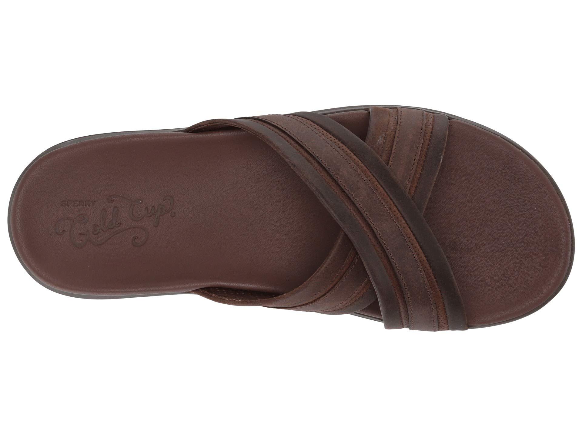 Sperry Mens Gold Cup Regatta Cross Strap Slide Sandal