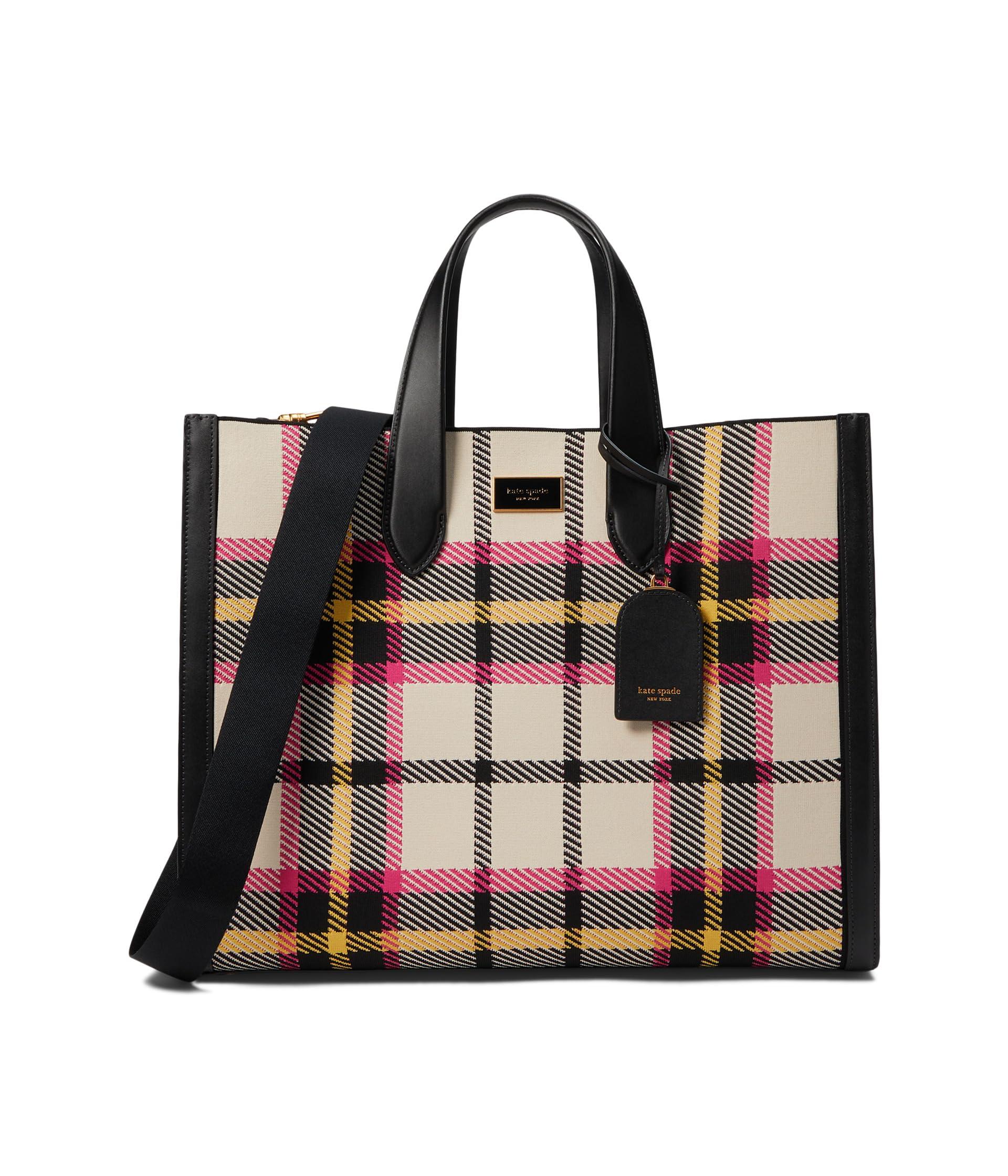 Kate Spade Manhattan Museum Plaid Knit Jacquard Large Tote in Black Lyst