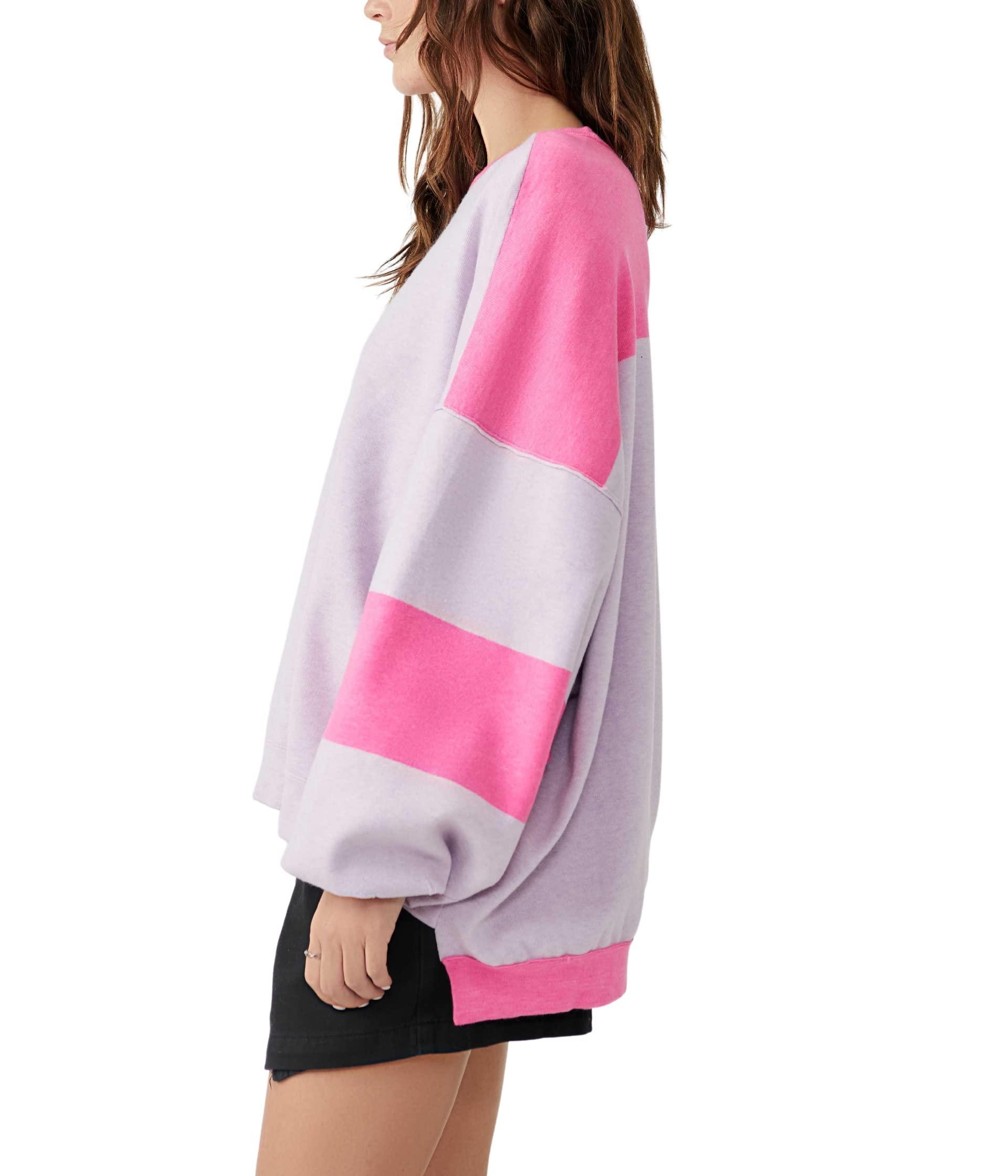 Free people color block sweater cheap
