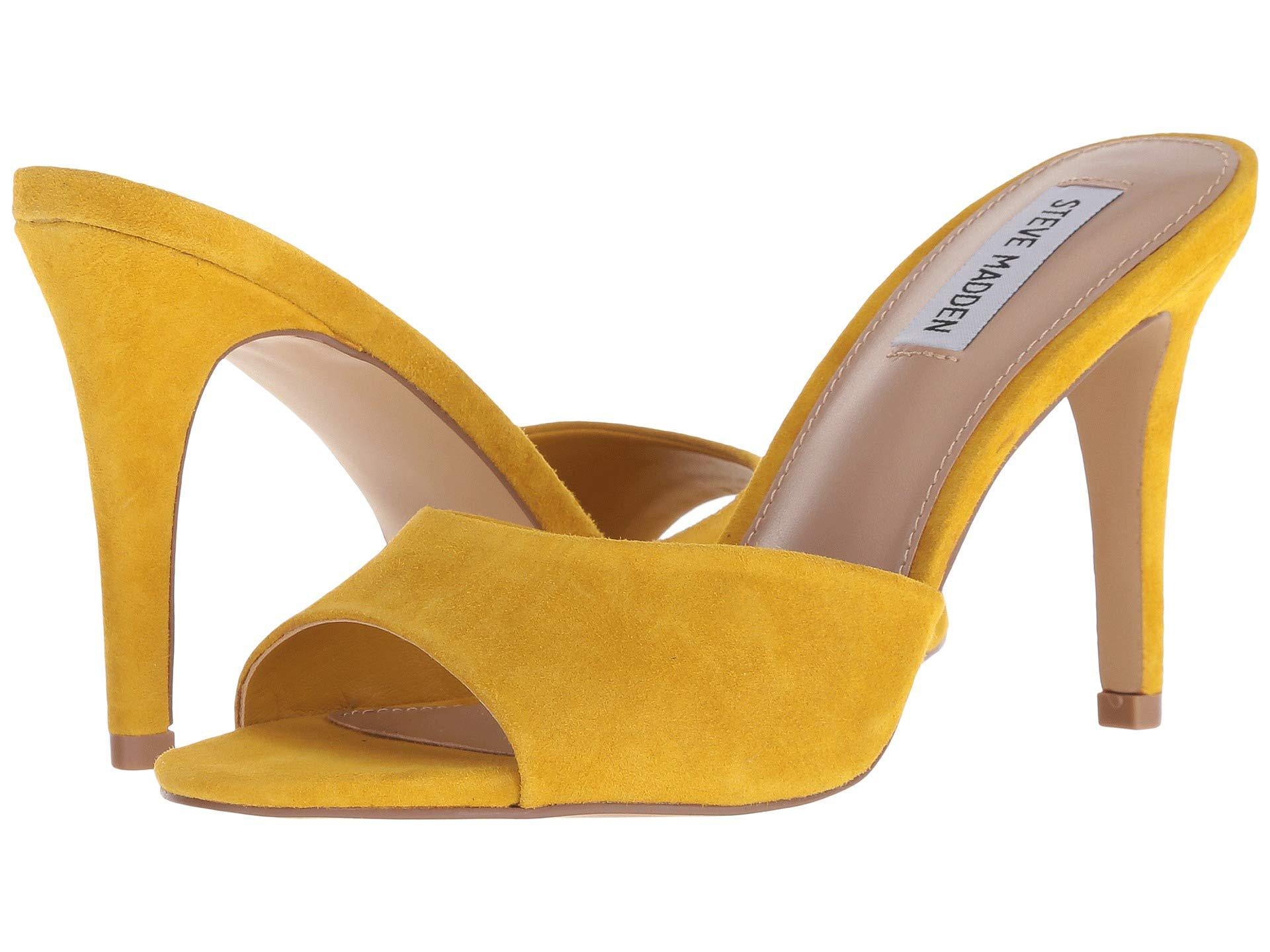 Steve Madden Erin Sandal in Mustard Yellow Suede (Yellow) Lyst