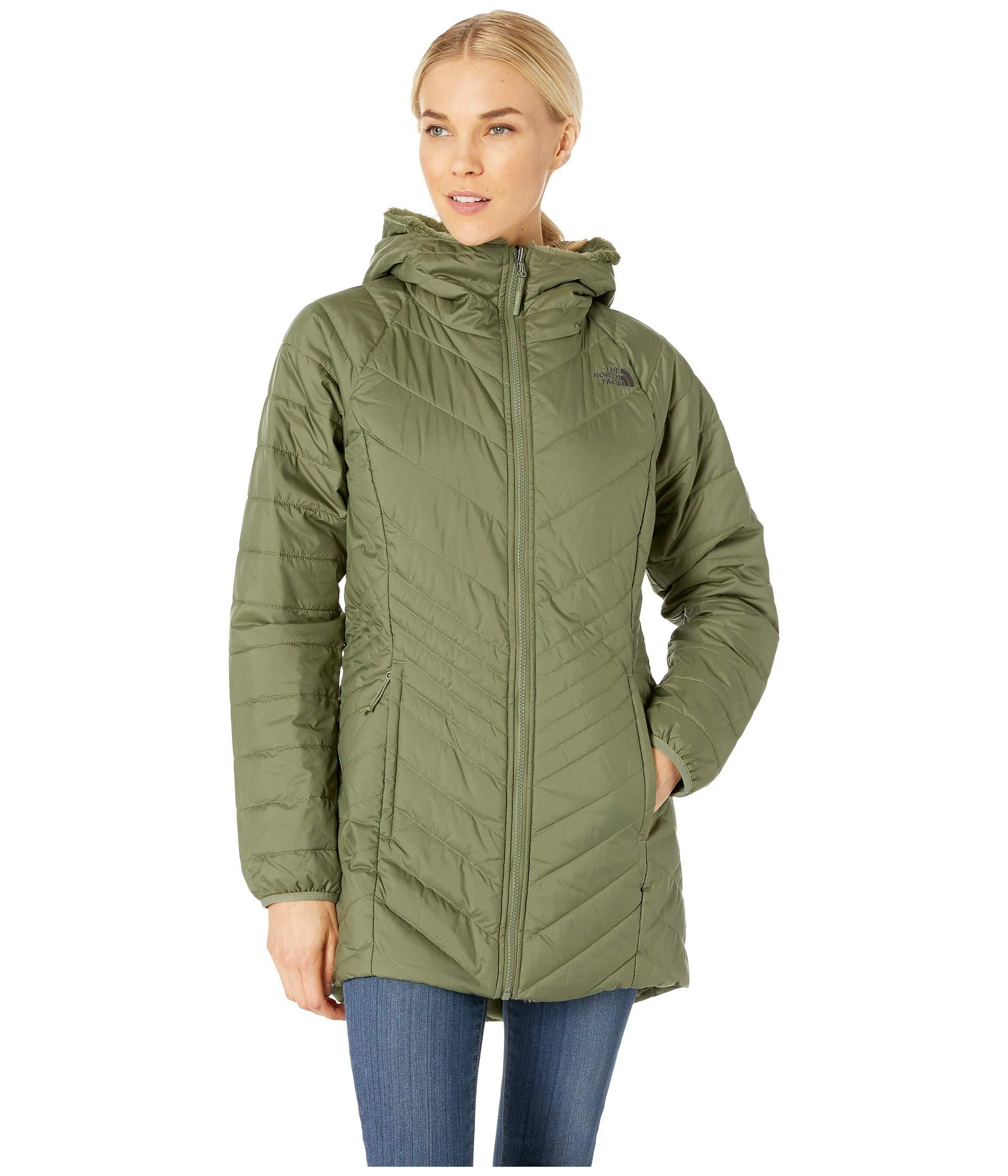 The North Face Fleece Mossbud Insulated Reversible Parka in Green
